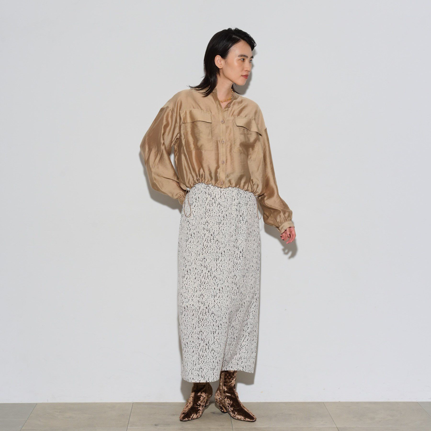 GALLEST「シアーローンブルゾンシャツ」|ブルゾン・スタジャン|