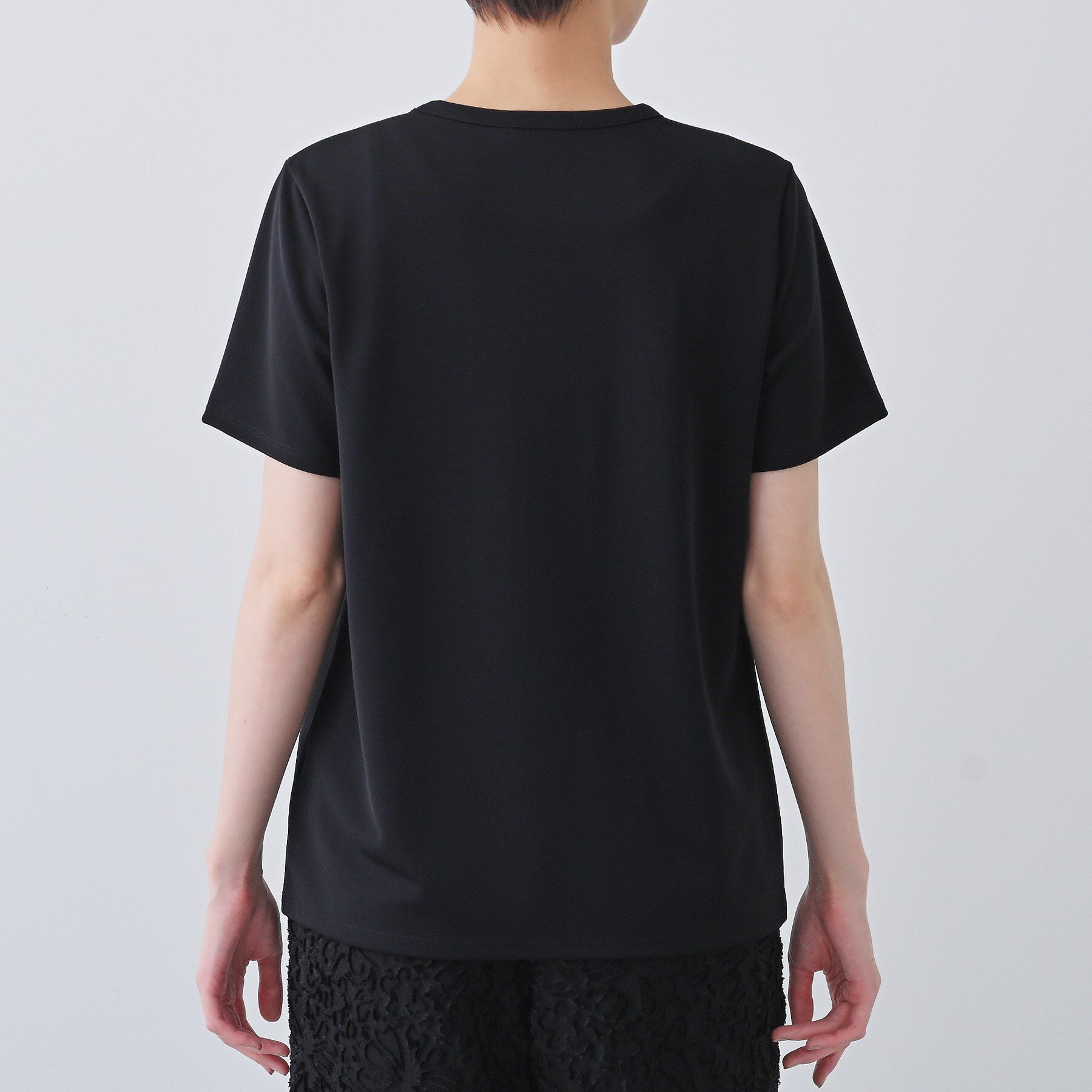 INDIVI「【日本製／トリアセテート】きれいめTシャツ」|Tシャツ・カットソー|