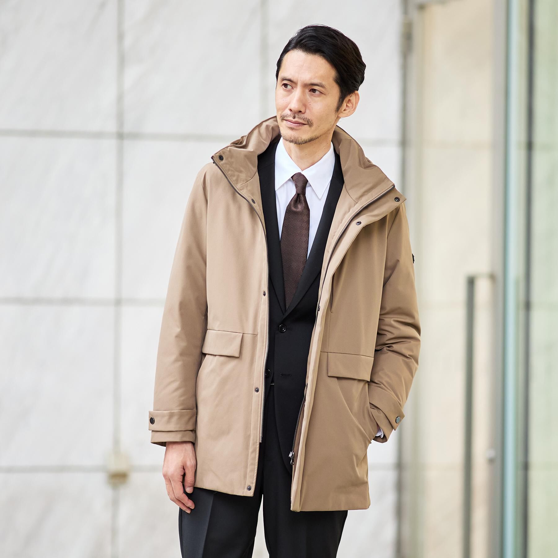 TAKEO KIKUCHI「【None Of Stress】ストレッチ ダウンブルゾン」|ダウン|