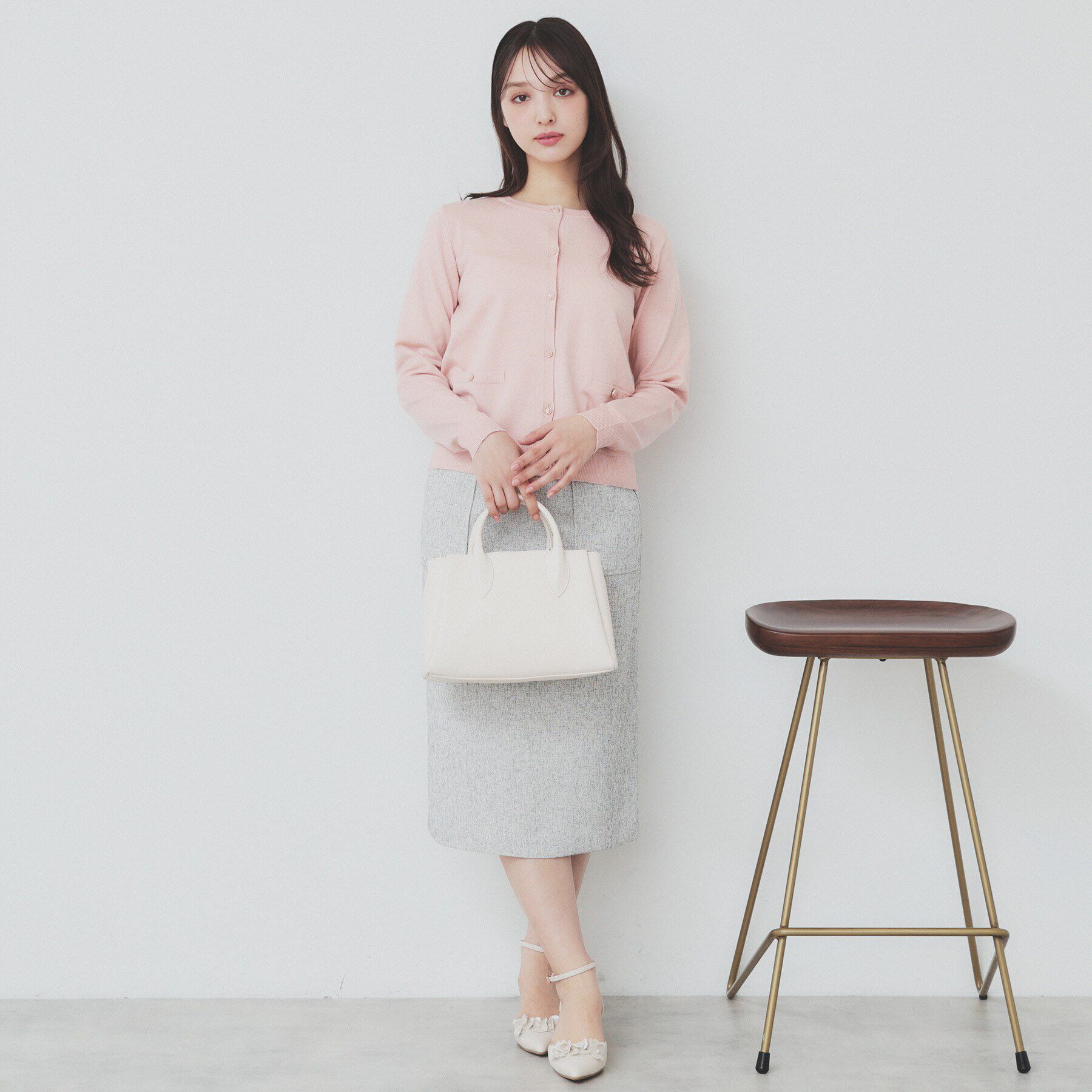 index「《5color》ポケットデザイン付きクルーネックカーディガン【洗濯機洗い可】」|カーディガン|