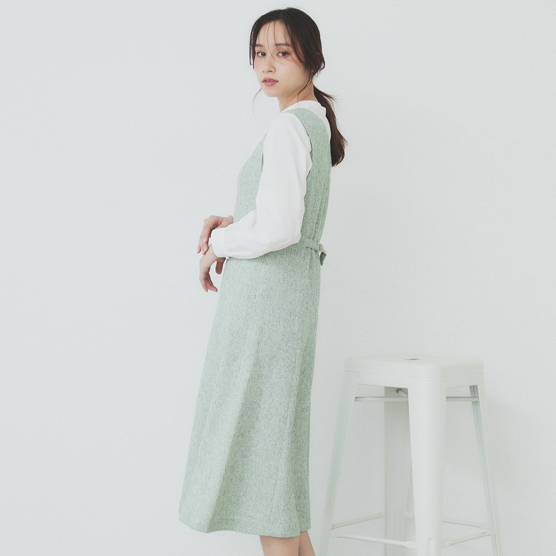 index「サマーツイードジャンパースカート【洗濯機洗い可/イージーアイロン】」|ワンピース|