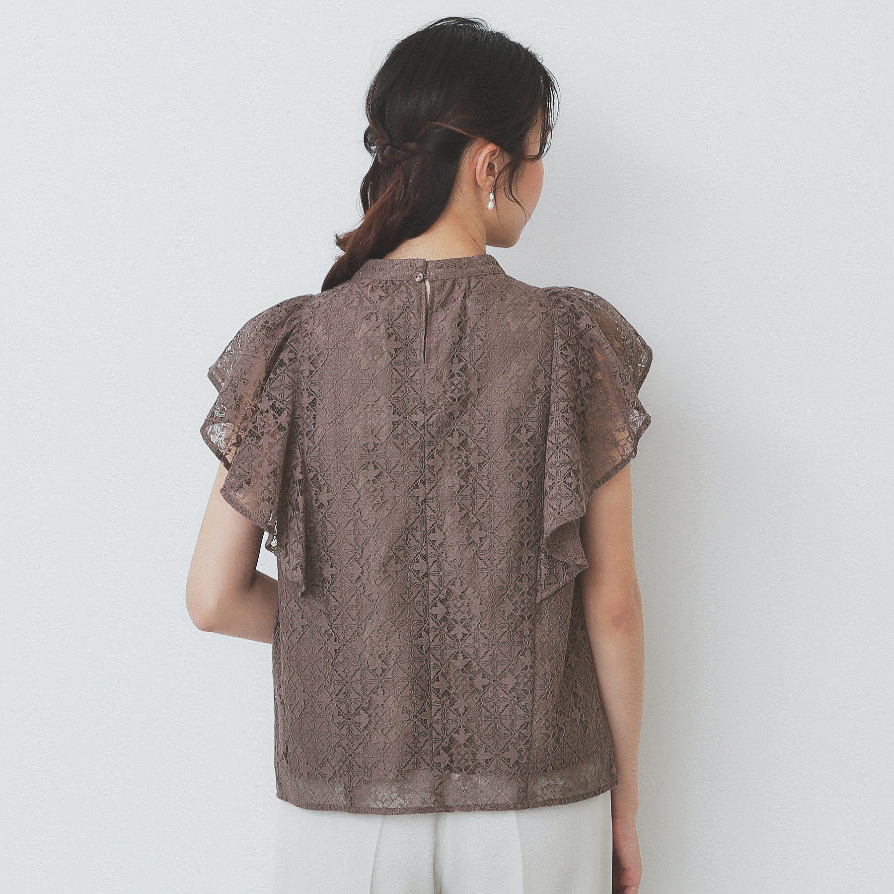 index「ジオメレースフレアスリーブブラウス/セットアップ対応【洗濯機洗い可】」|シャツ・ブラウス|