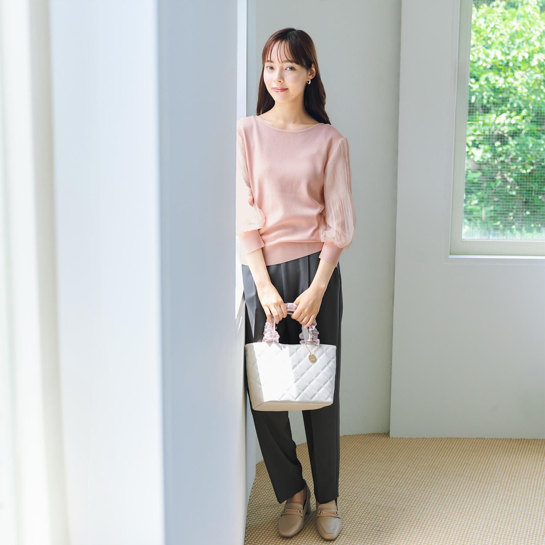 index「《5色展開》マジョリカプリーツスリーブニット【洗濯機洗い可】」|ニット・セーター|