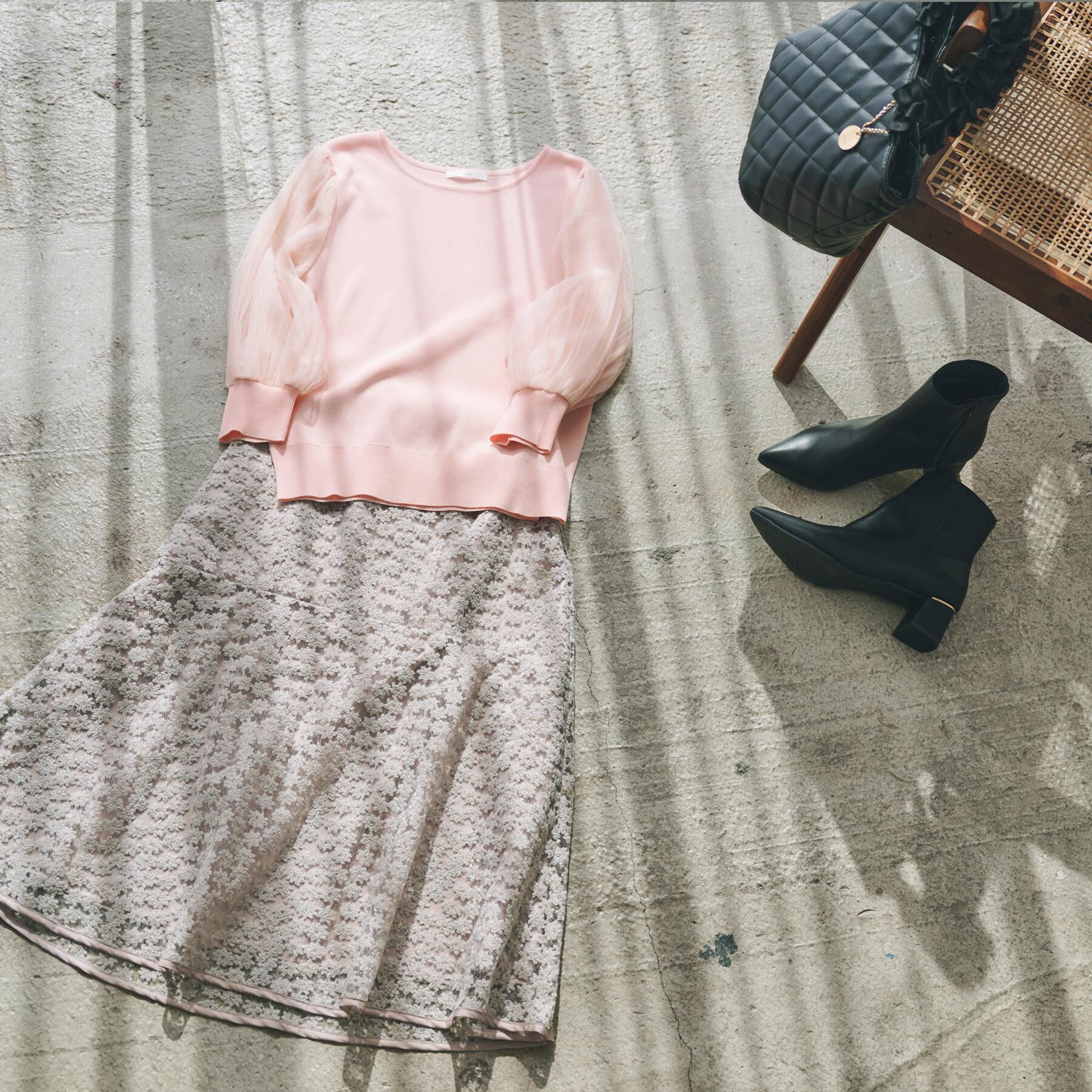 index「《5色展開》マジョリカプリーツスリーブニット【洗濯機洗い可】」|ニット・セーター|