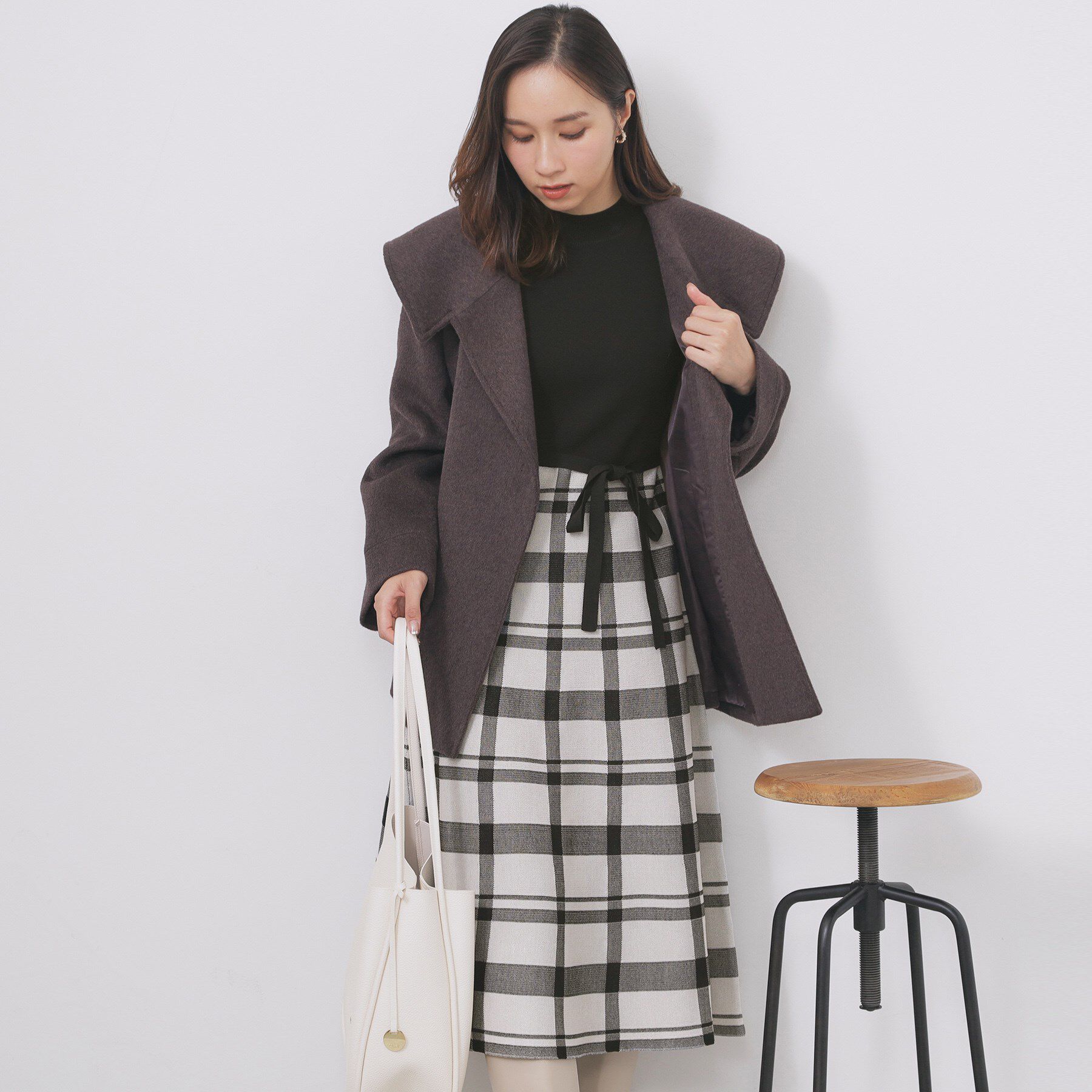 index「ハイネックニットワンピース【洗濯機OK/抗ピル】」|ワンピース|