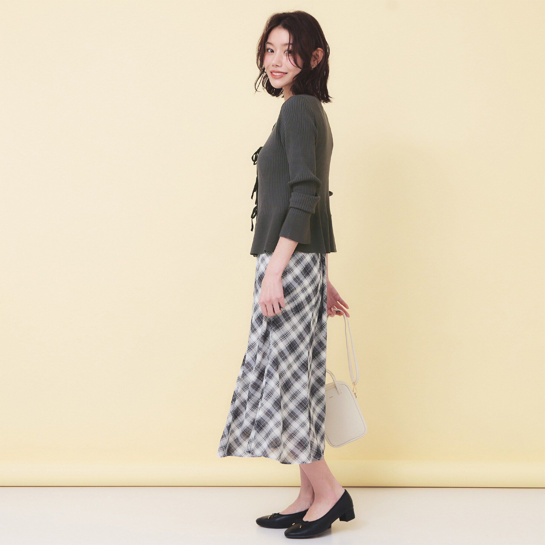 index「前後2wayラメトリムリボンカーディガン【洗濯機OK】」|カーディガン|