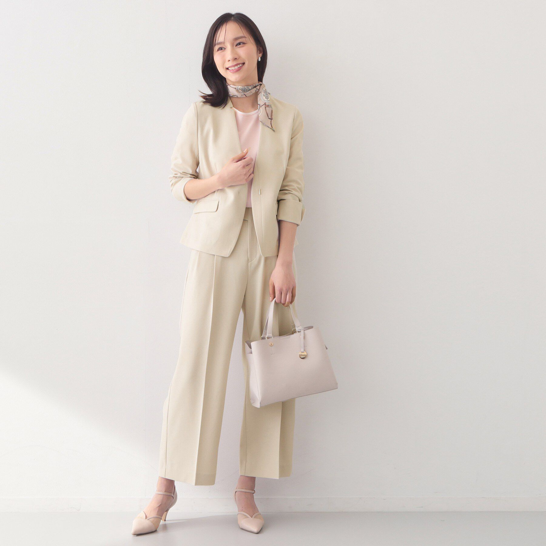 index「セットアップ対応 ノーカラージャケット【ウォッシャブル・接触冷感・吸水速乾・防シワ・ストレッチ】」|ノーカラージャケット|