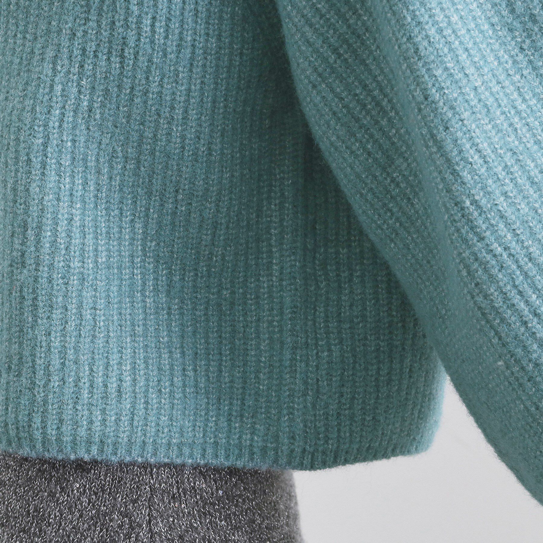 OPAQUE.CLIP「MIXミドルゲージショートあぜニット【洗濯機OK】」|ニット・セーター|