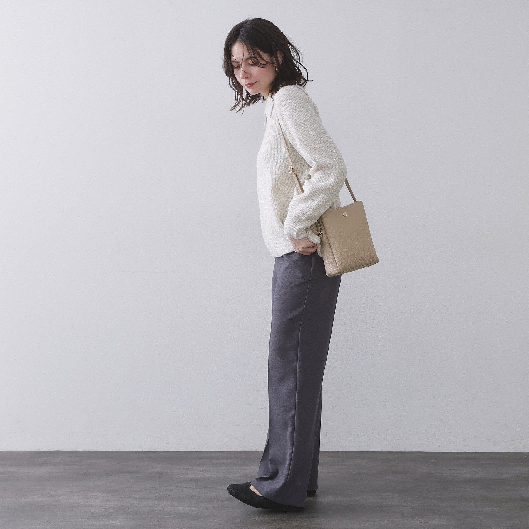 OPAQUE.CLIP「シュリンク合皮3層ミニショルダーバッグ【軽量／長さ調整可能】」|ショルダー・メッセンジャー|