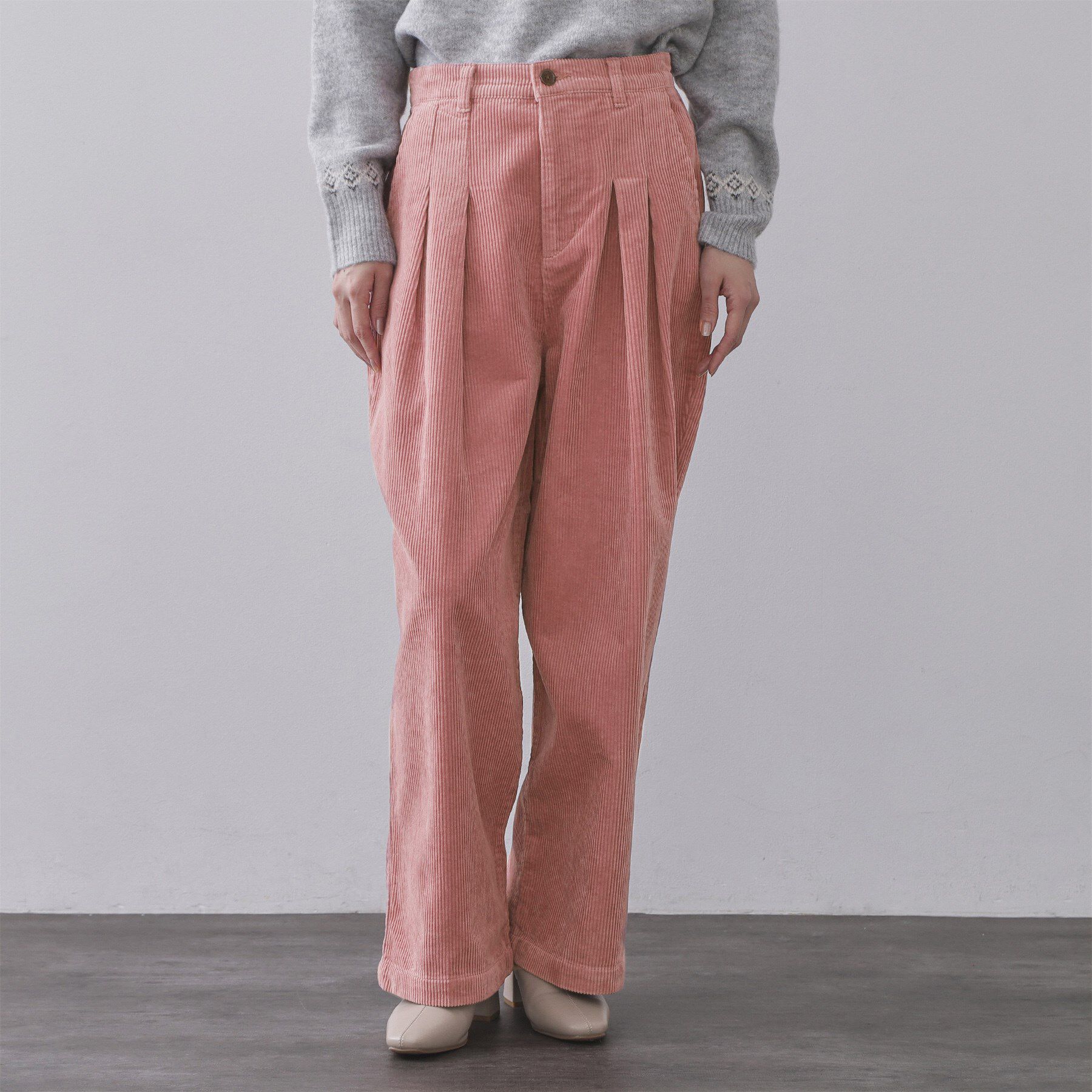 OPAQUE.CLIP「コーデュロイタックワイドパンツ【洗濯機OK】」|その他|