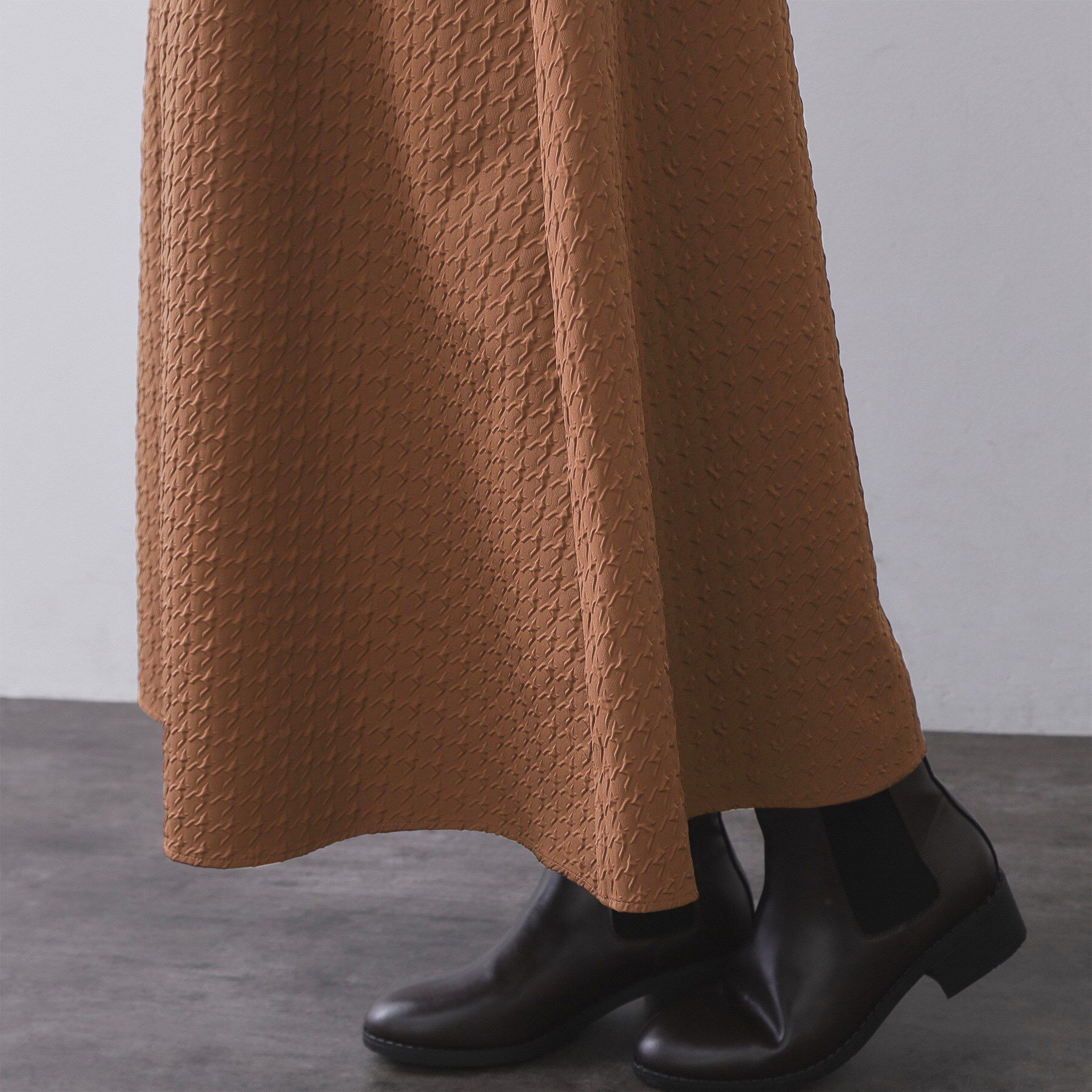 OPAQUE.CLIP「チドリエンボスフレアスカート【洗濯機OK】」|スカート|