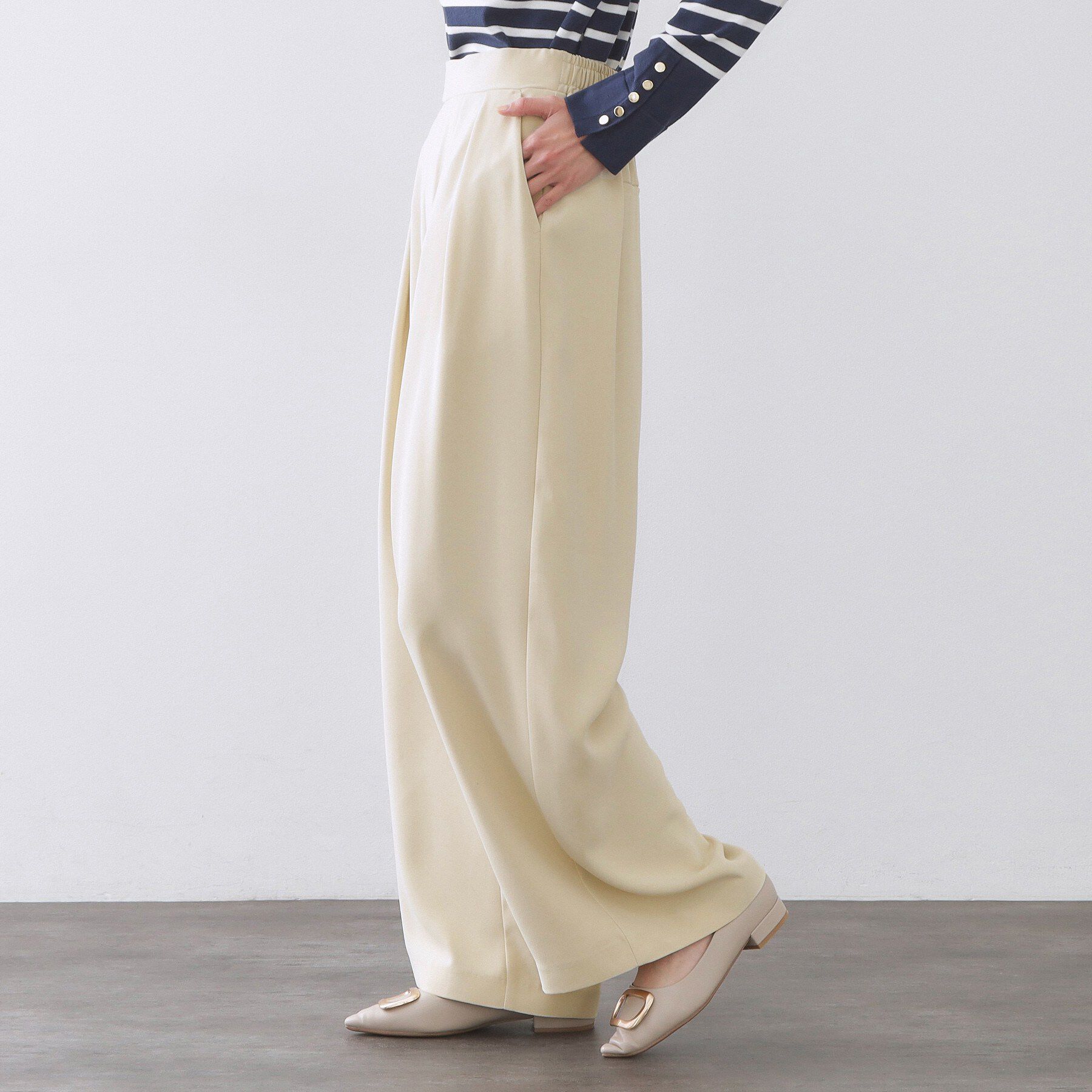 OPAQUE.CLIP「タックイージーワイドパンツ【洗濯機OK】」|その他|