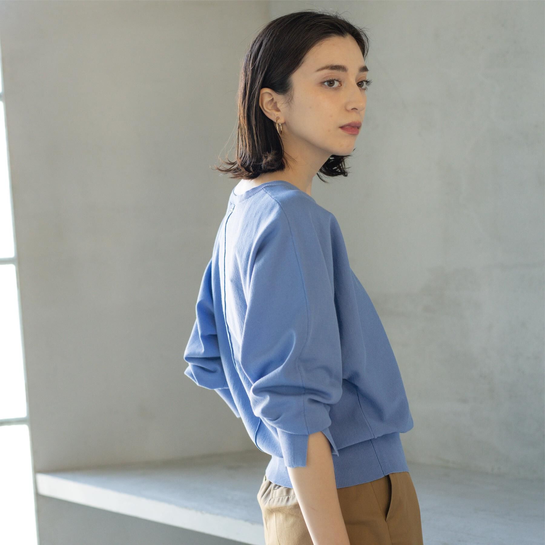 OPAQUE.CLIP「リラクシードルマンスリーブニット【洗濯機OK/抗ピル】」|ニット・セーター|