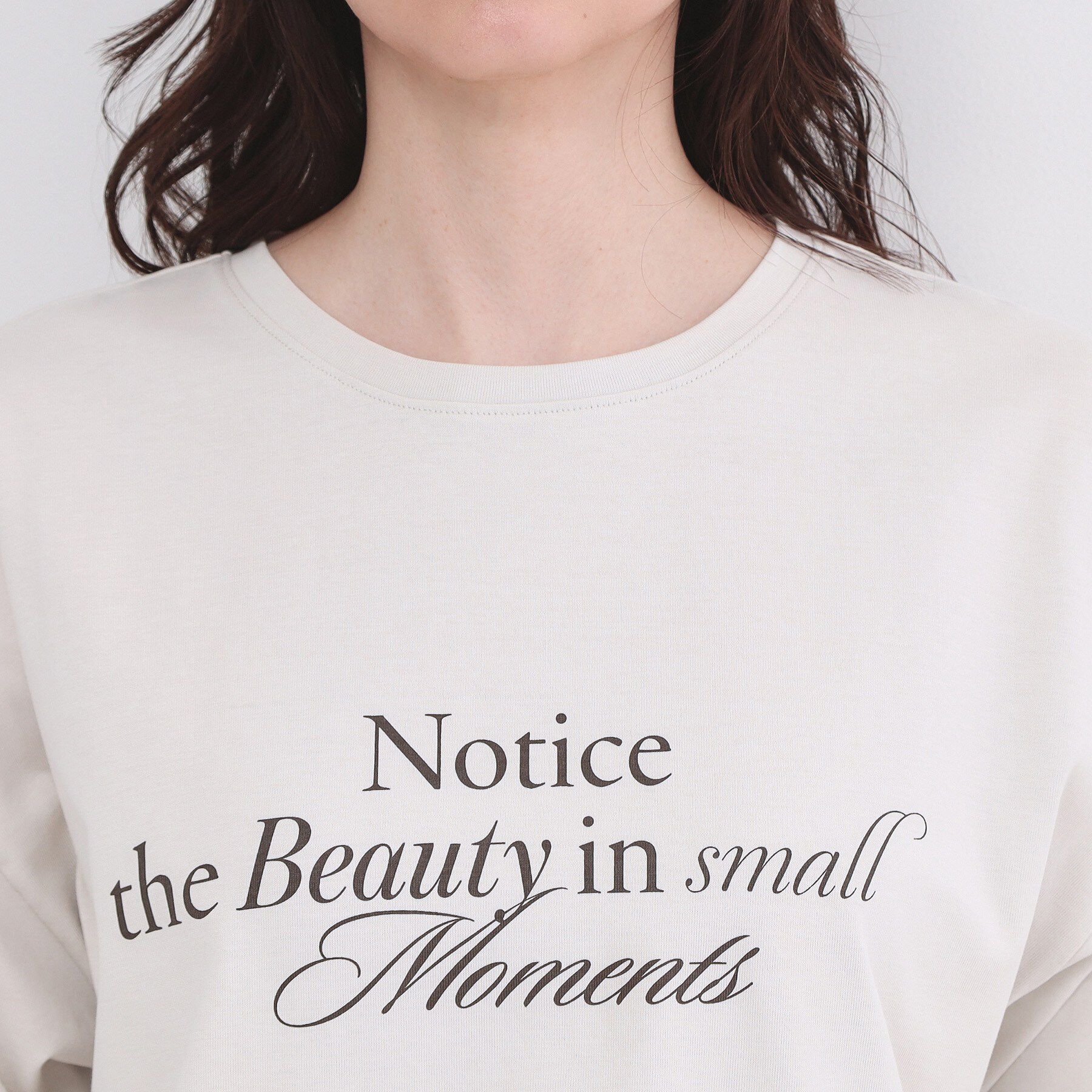 OPAQUE.CLIP「リラクシーロゴプリントTシャツ【洗濯機OK】」|Tシャツ・カットソー|