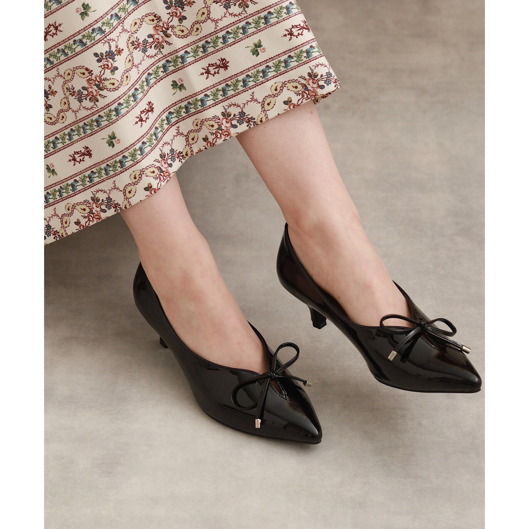 Couture broach「リボンパンプス」|パンプス|