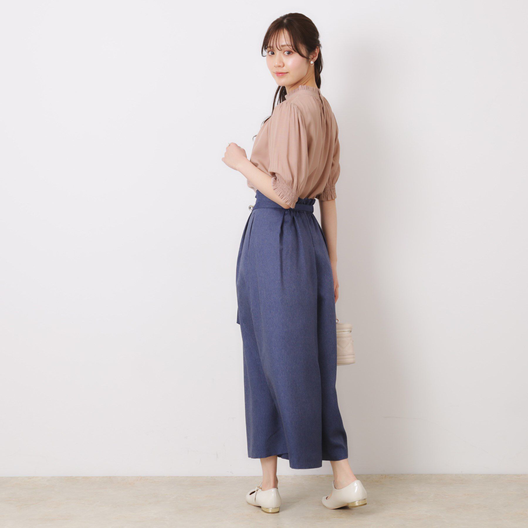 Couture broach「【SS～LLサイズ・二の腕カバー・通勤】RTピケシャーリングブラウス」|シャツ・ブラウス|