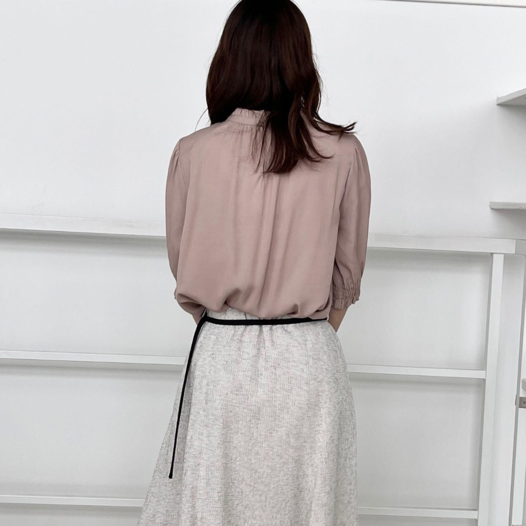 Couture broach「【SS～LLサイズ・二の腕カバー・通勤】RTピケシャーリングブラウス」|シャツ・ブラウス|