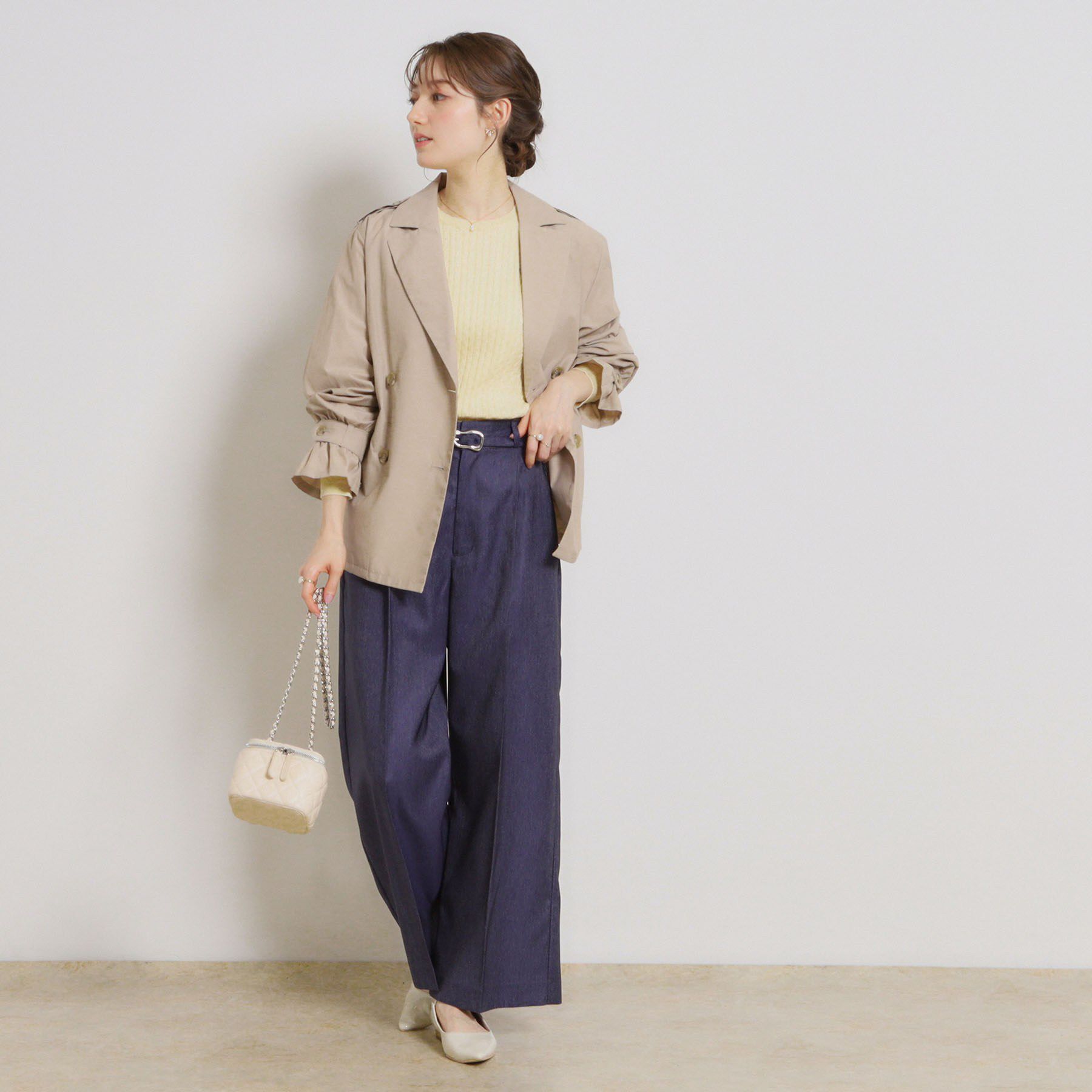 Couture broach「【洗える】リボンエンブロ細ケーブルニット」|ニット・セーター|