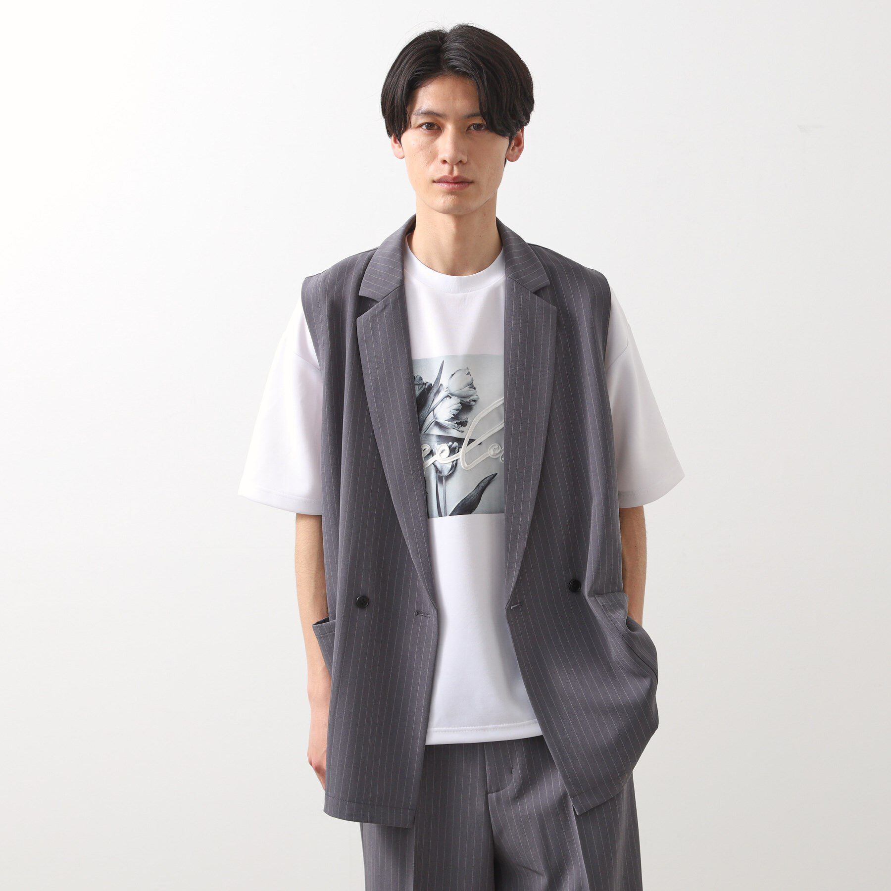 THE SHOP TK「ダブルジレ【セットアップ可/洗濯機OK】」|ベスト・ジレ|