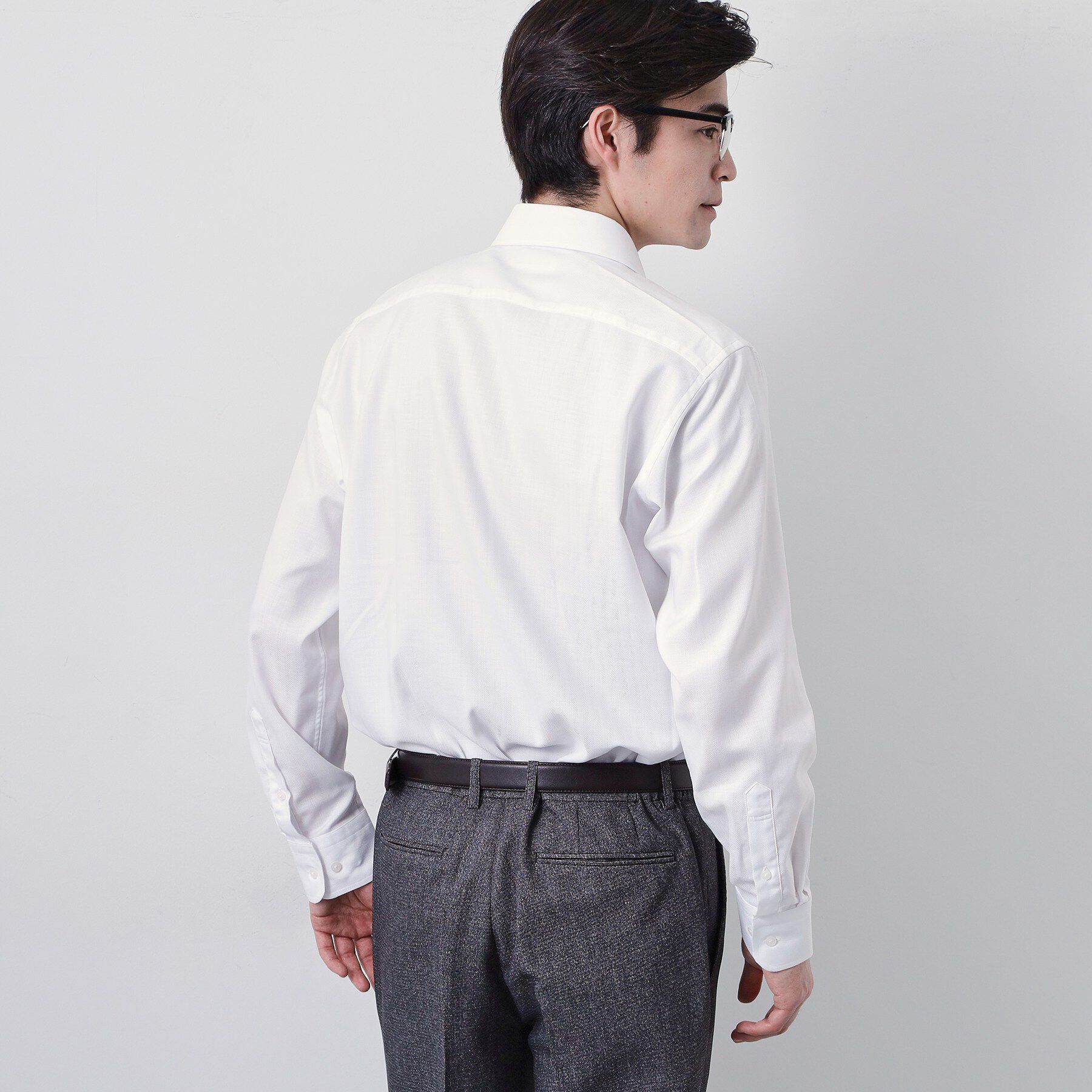 THE SHOP TK「【ビジネス/セレモニー】ドレスへリンボン長袖シャツ」|シャツ・ブラウス|