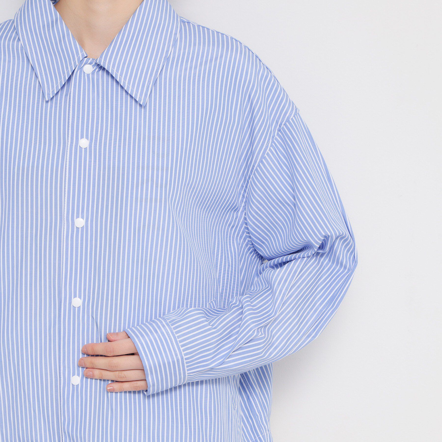 THE SHOP TK「ショート丈シャツブルゾン」|ブルゾン・スタジャン|