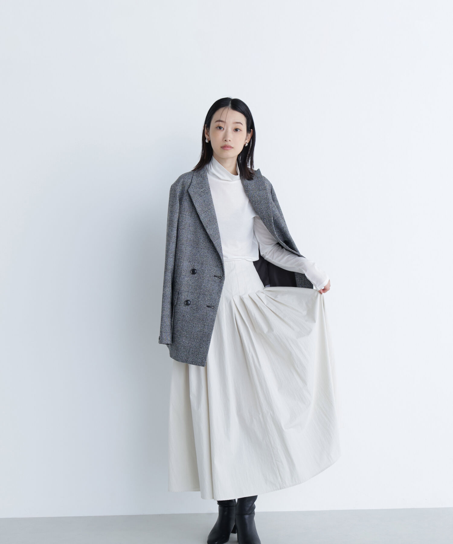  「タフタボリュームスカート」|スカート|