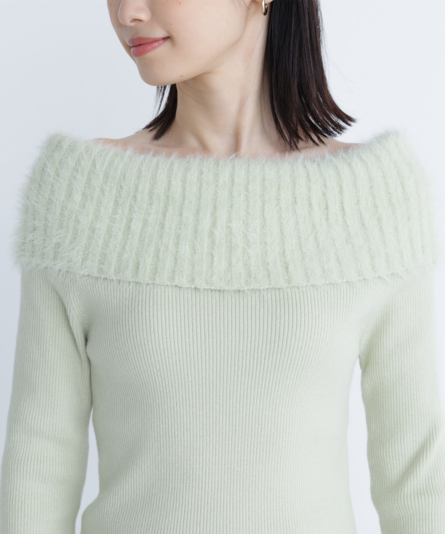  「シャギーオフショルニット」|ニット・セーター|