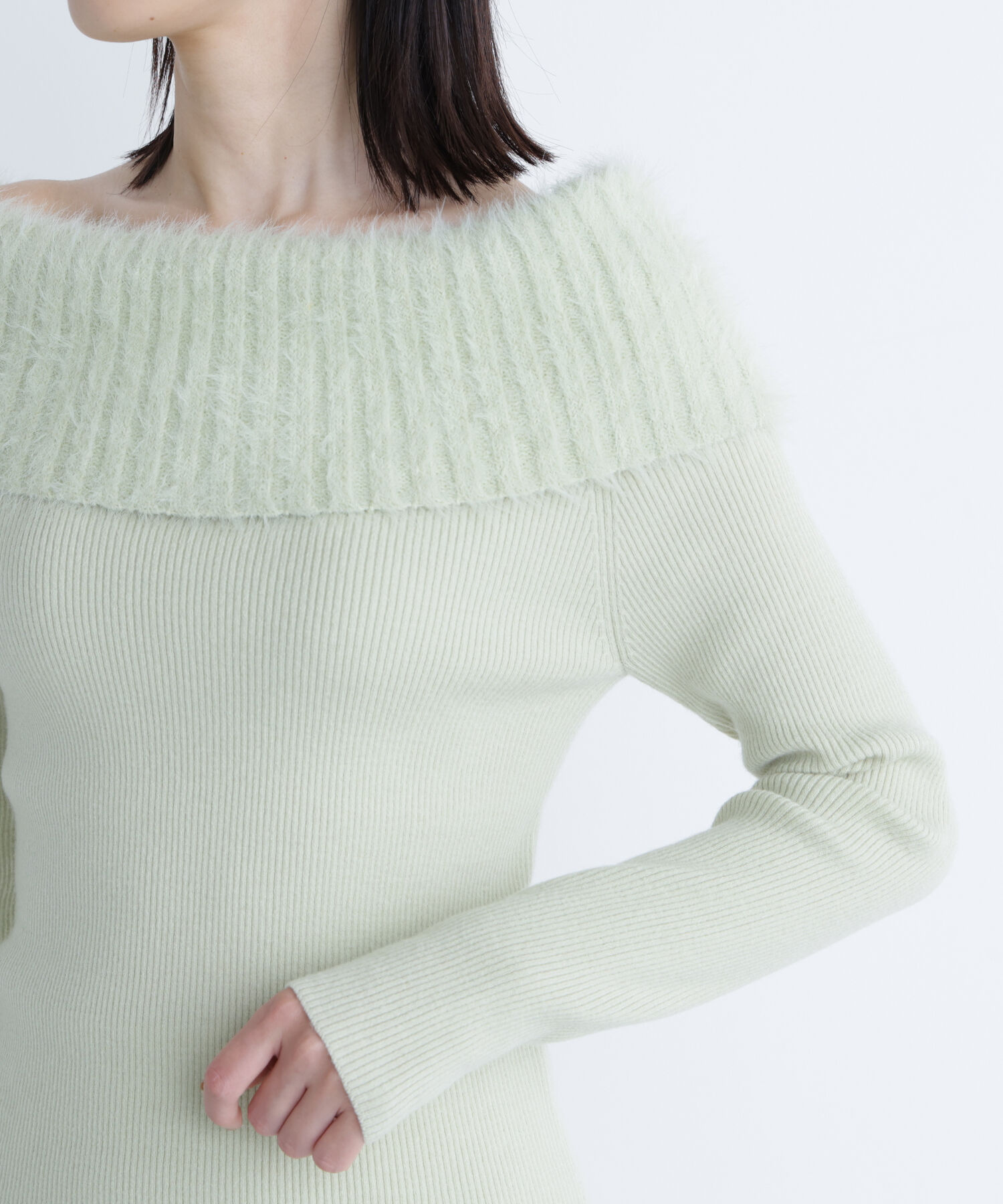  「シャギーオフショルニット」|ニット・セーター|