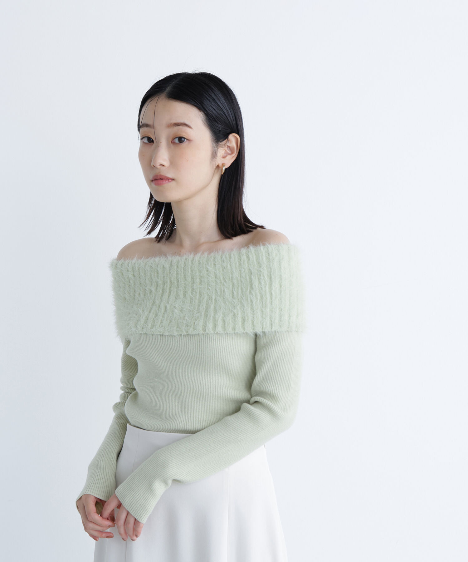  「シャギーオフショルニット」|ニット・セーター|