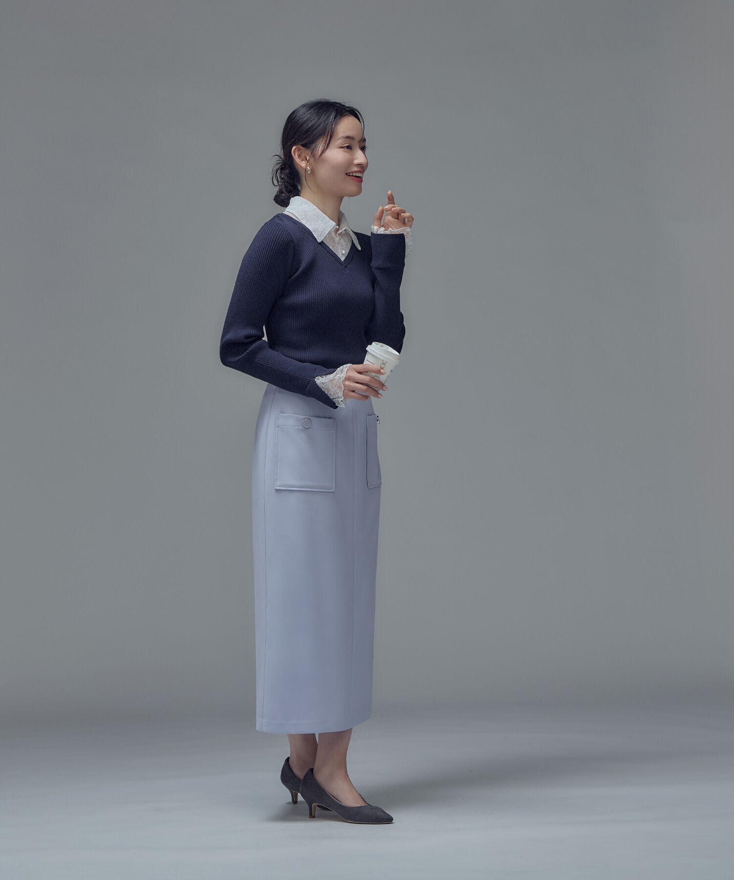  「レースカラードッキングニット」|ニット・セーター|