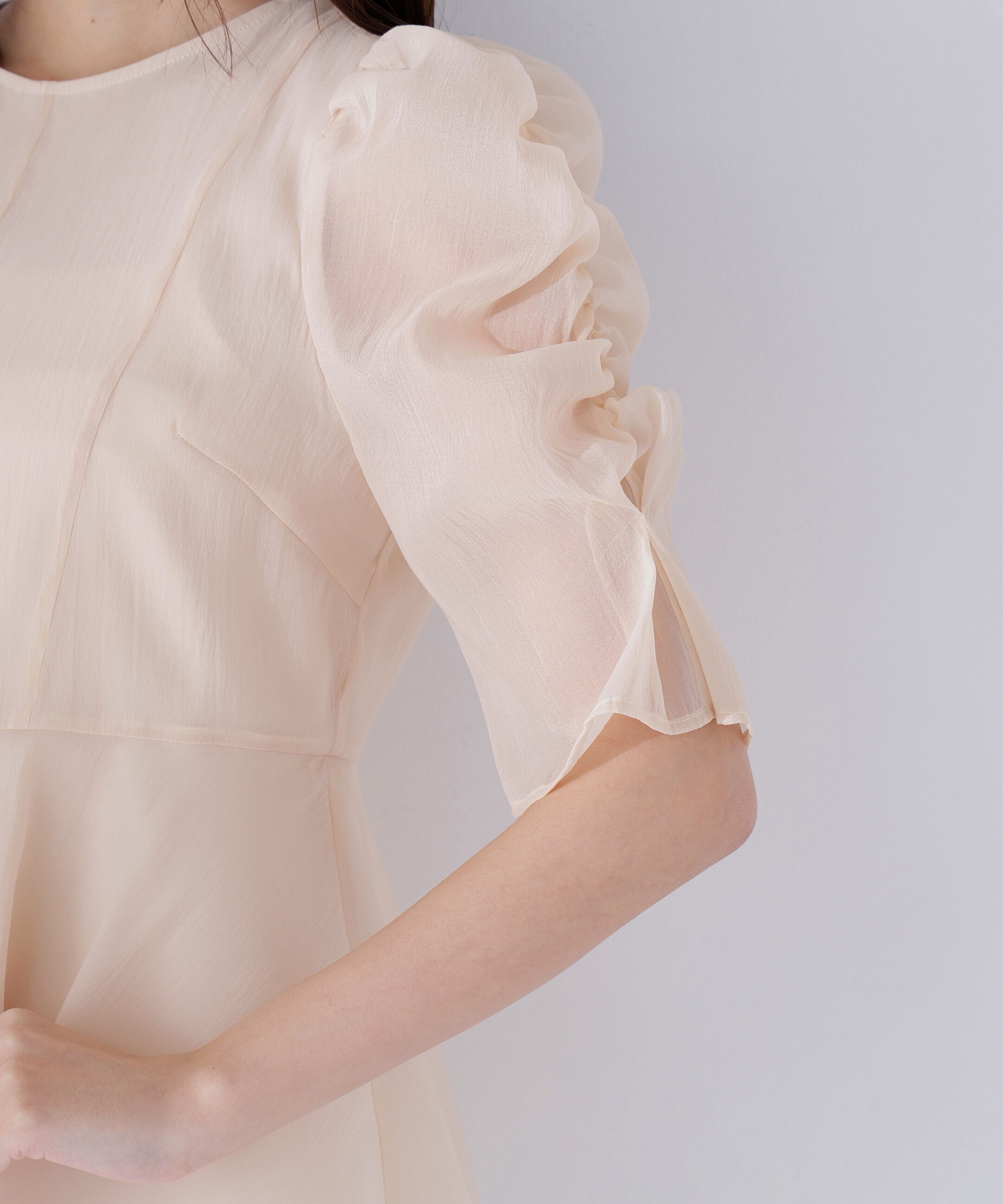  「シアーペプラムブラウス半袖」|シャツ・ブラウス|