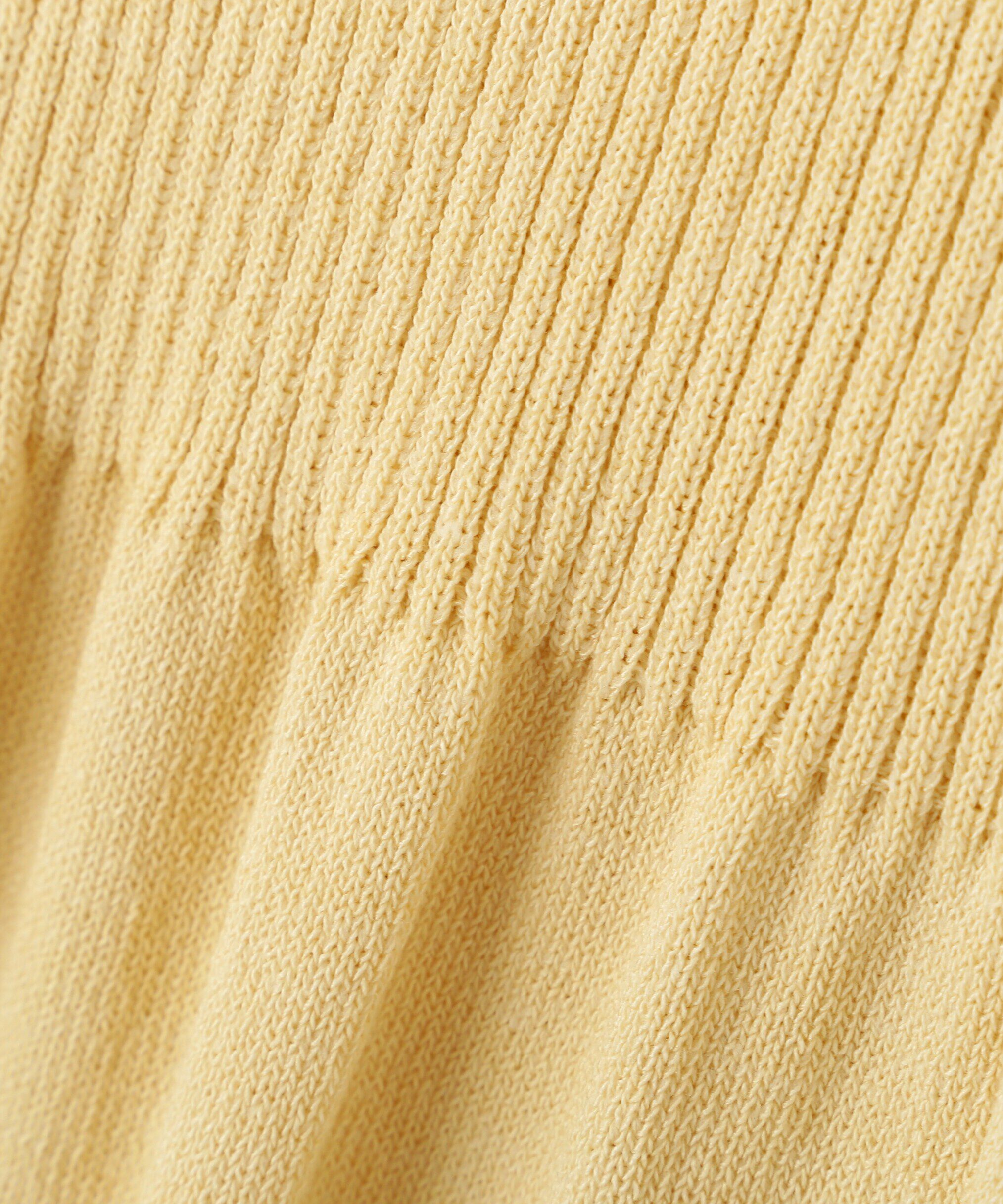  「フレアスリーブVネックリブニットワンピース」|ワンピース|