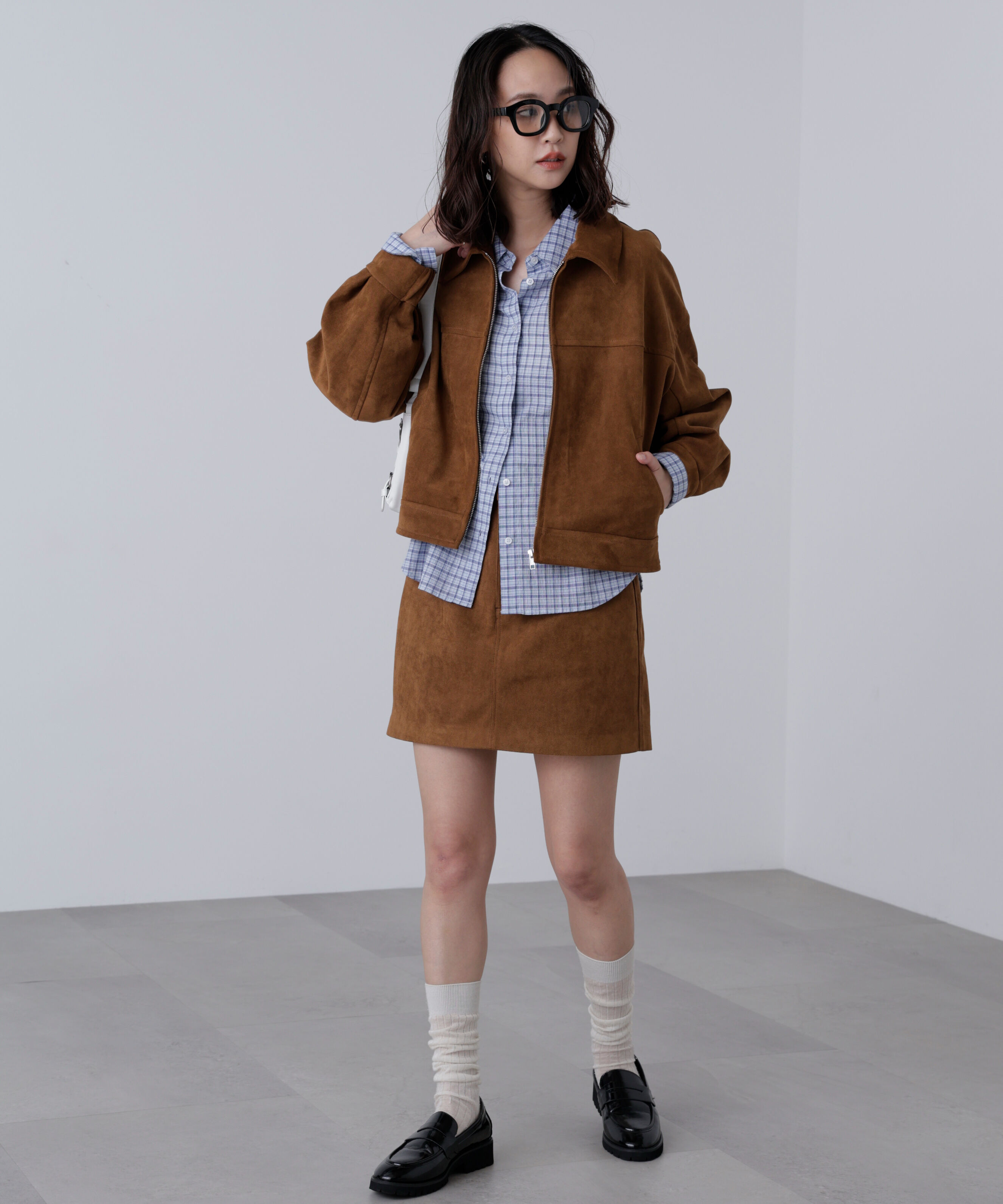  「合皮ミニスカート」|スカート|