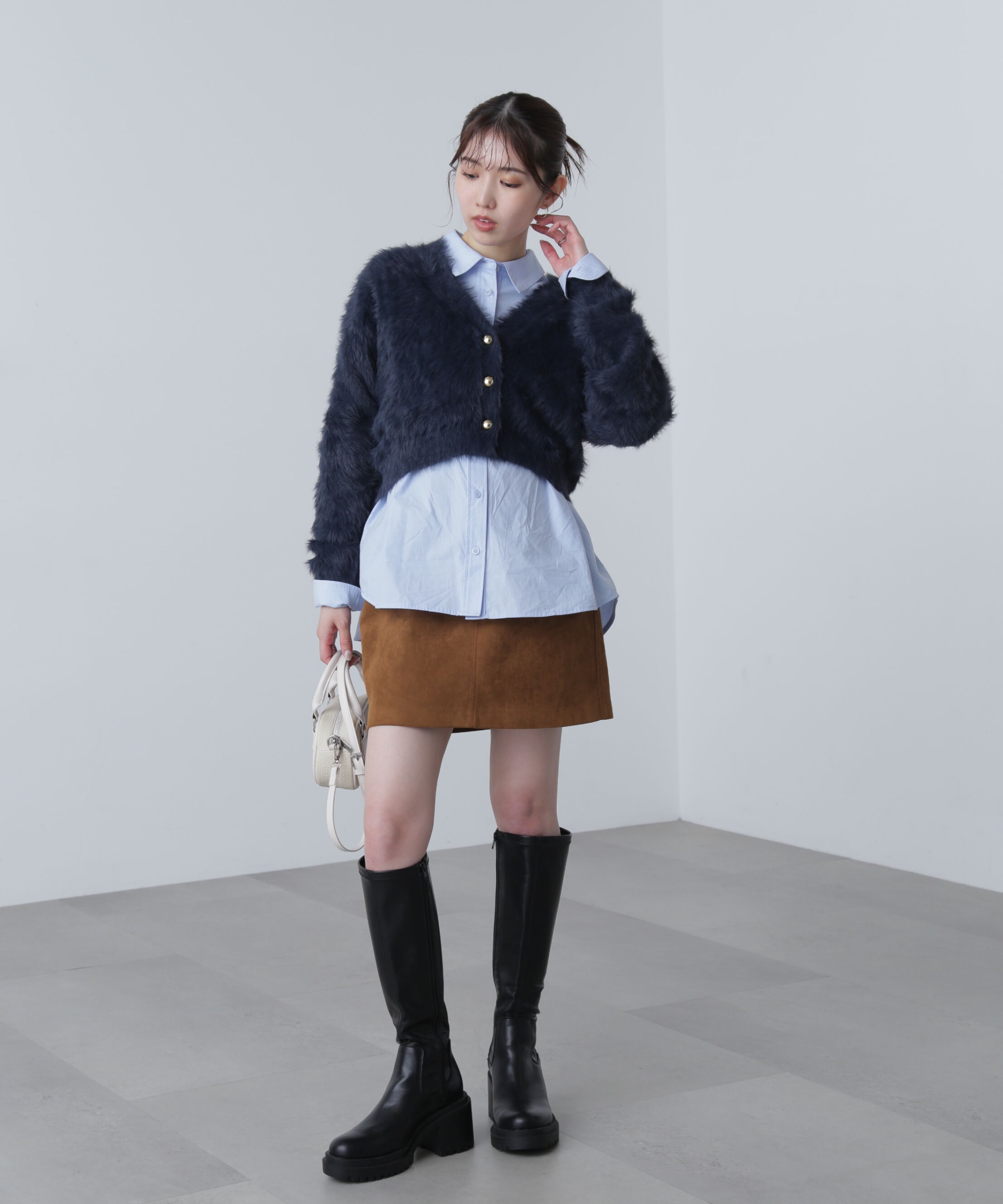  「合皮ミニスカート」|スカート|