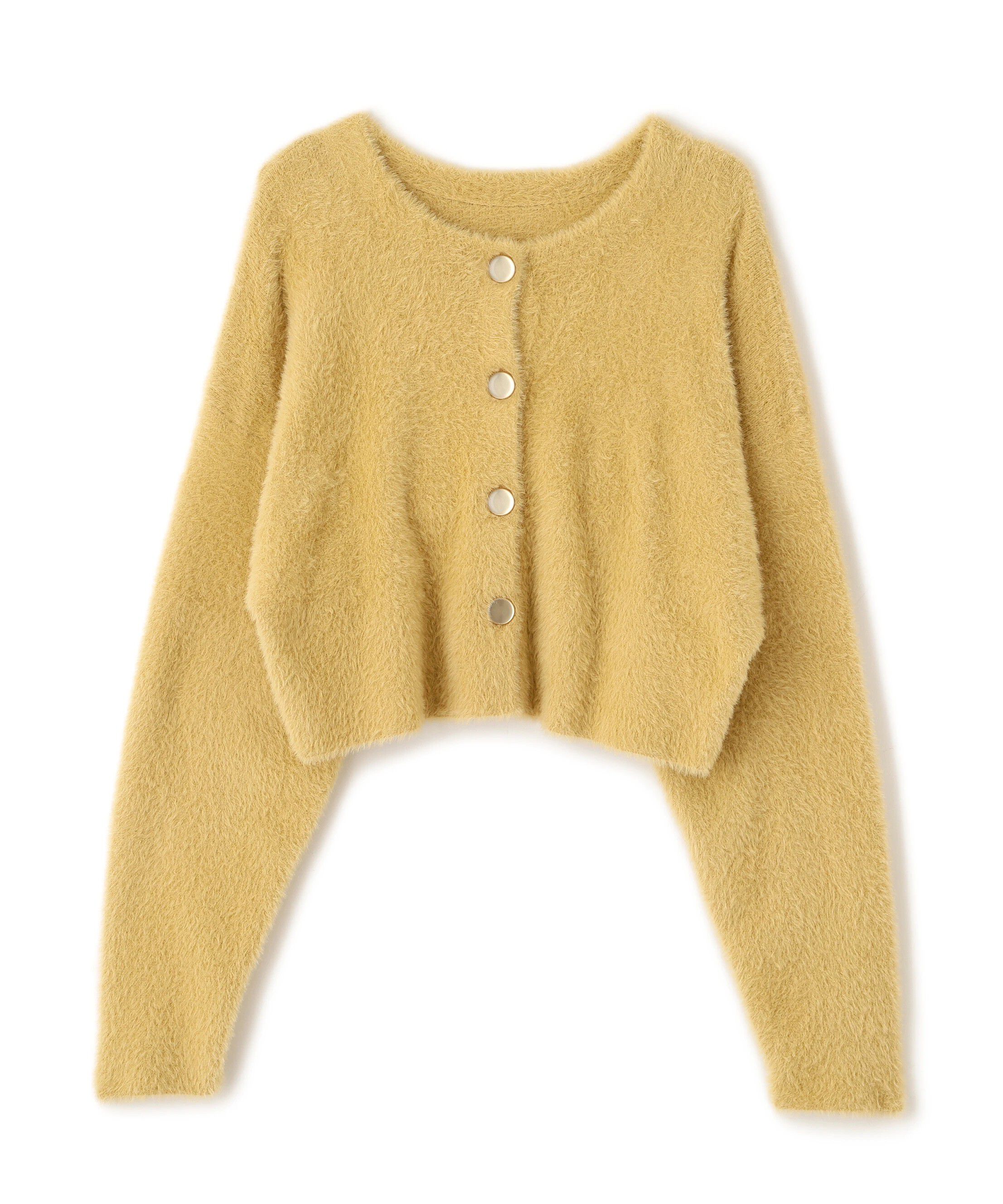  「前後2wayショートシャギー短丈ニット」|ニット・セーター|