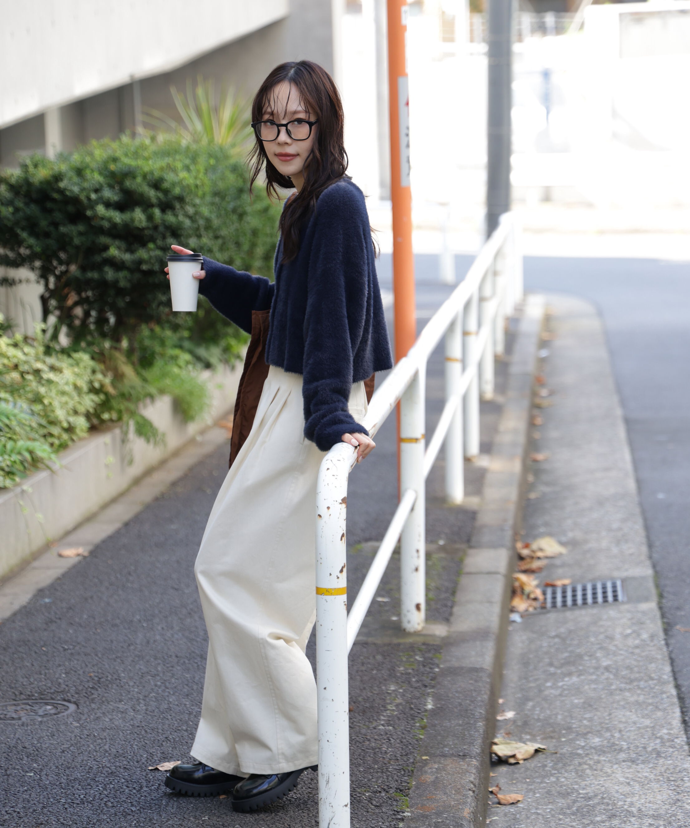  「前後2wayショートシャギー短丈ニット」|ニット・セーター|