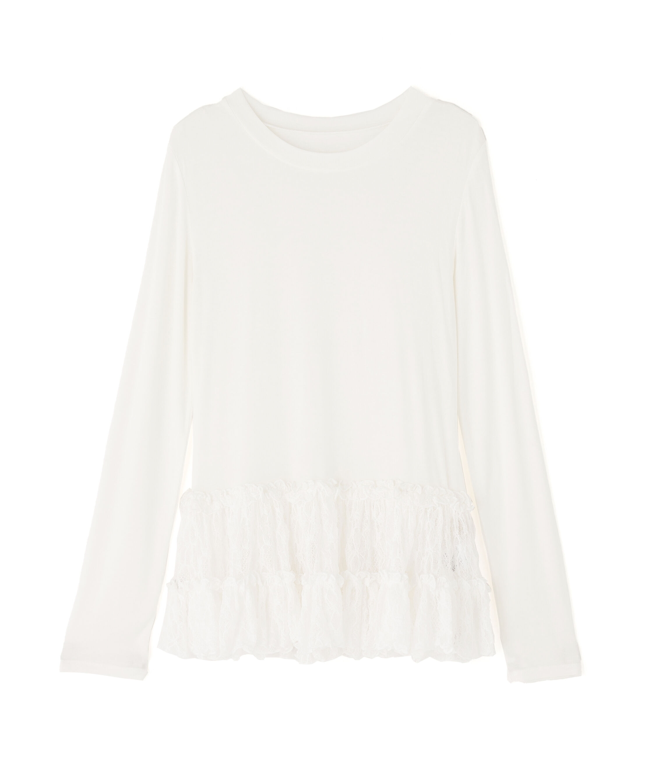  「長袖裾フリルカットソー」|Tシャツ・カットソー|