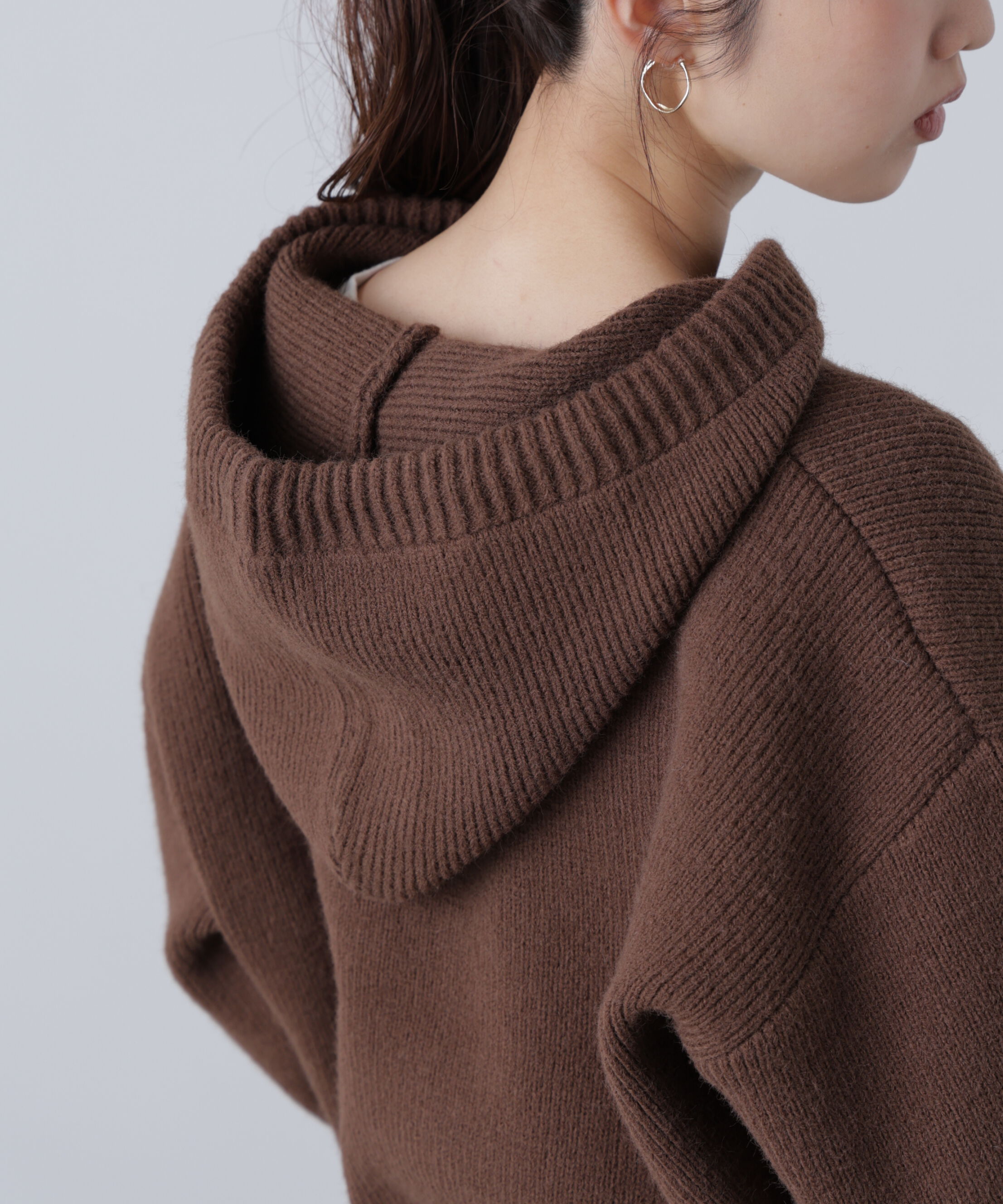  「ジップニットパーカー」|ニット・セーター|