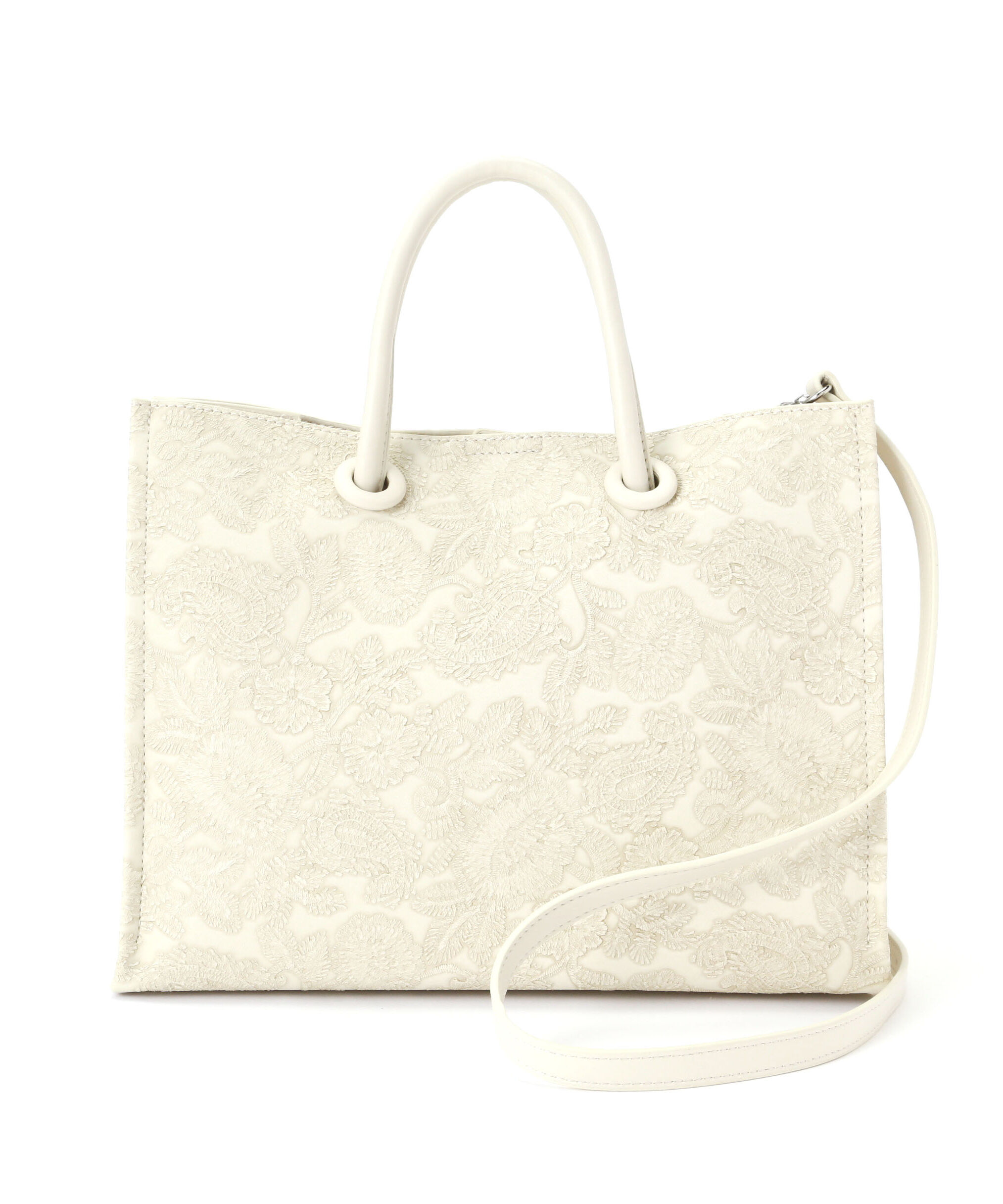  「エンボスペイズリーバッグ」|その他|ホワイト