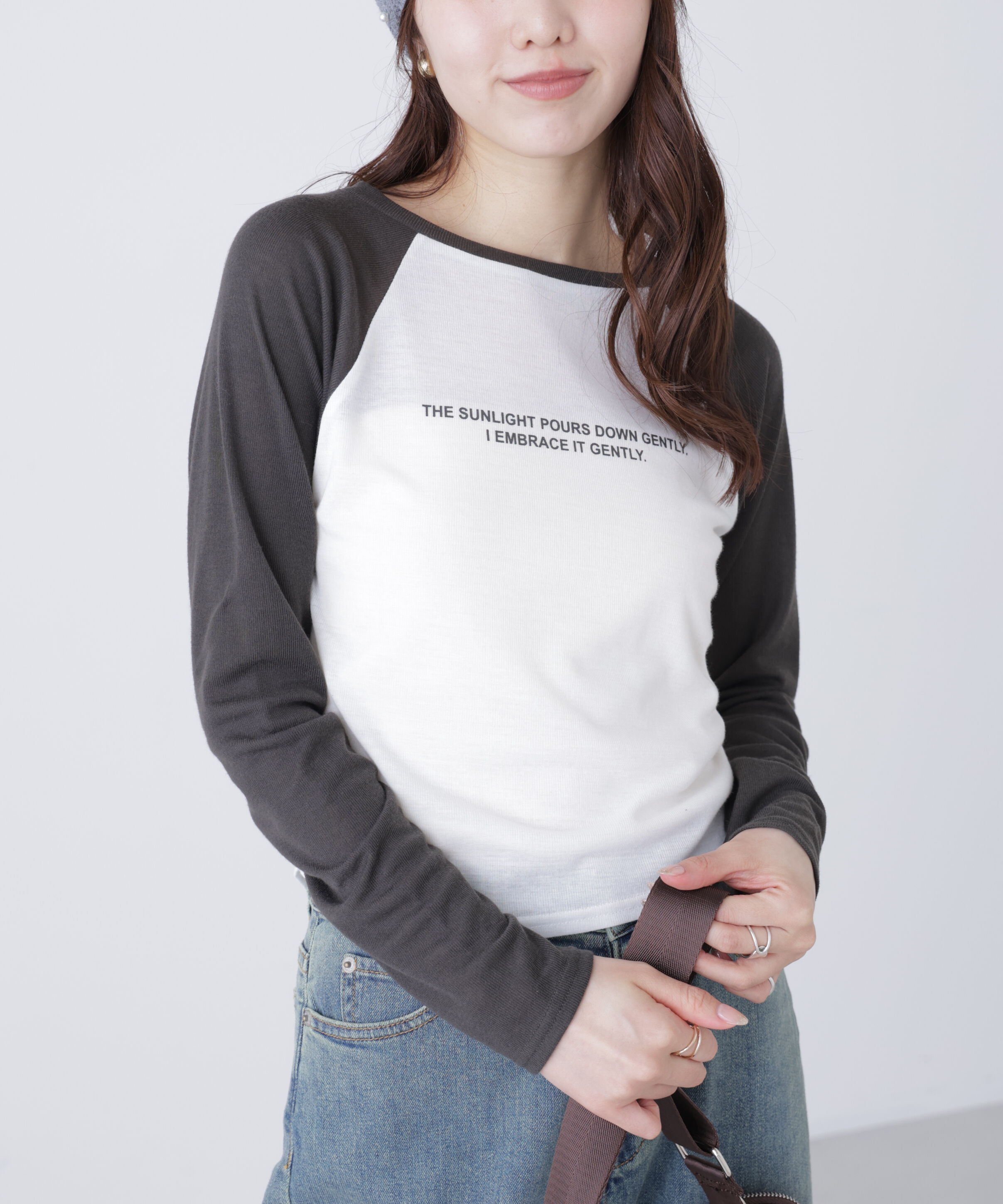  「シアー天竺ラグラン長袖カットソー」|Tシャツ・カットソー|