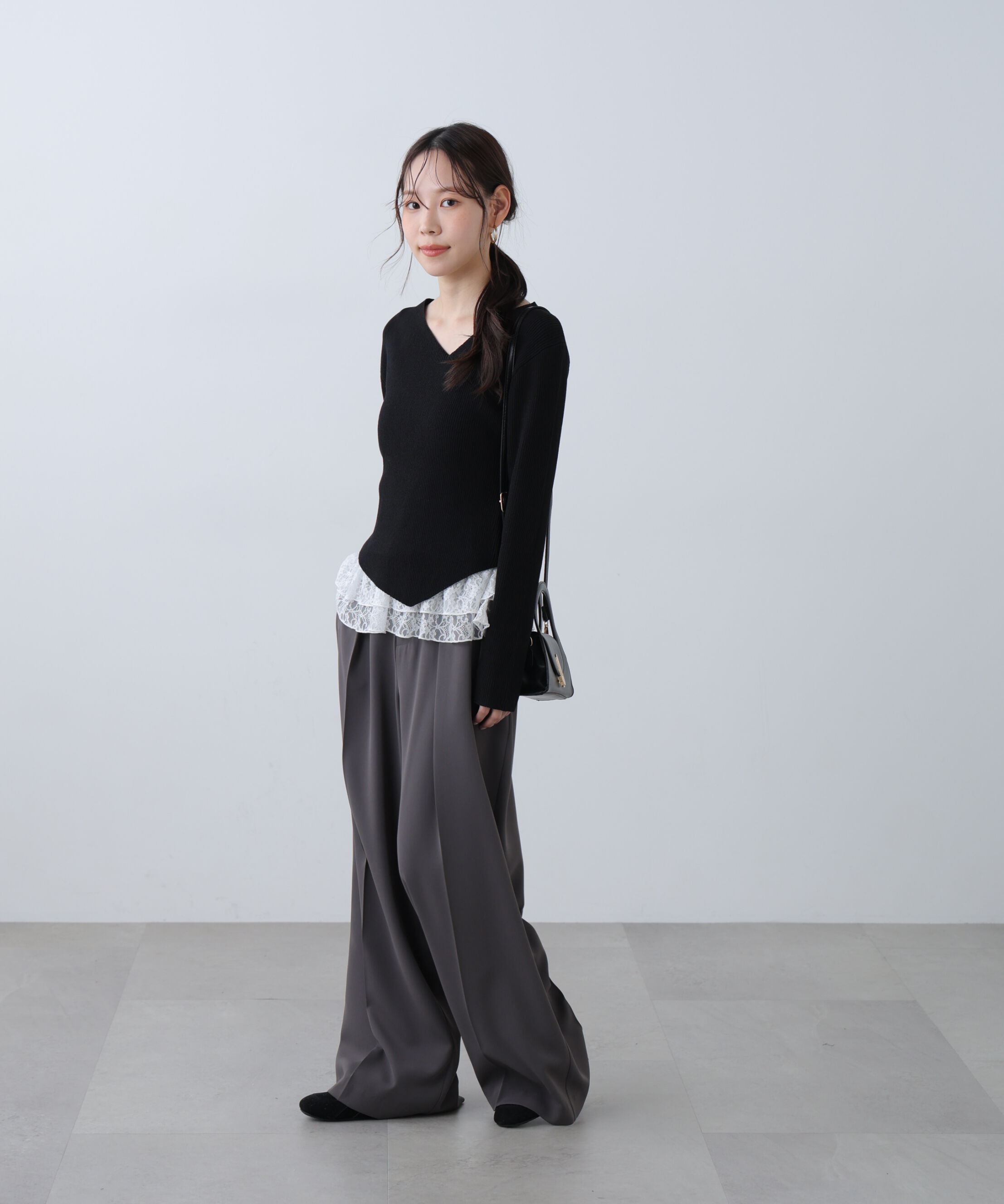  「〈MFM〉アシメVネックニット」|ニット・セーター|