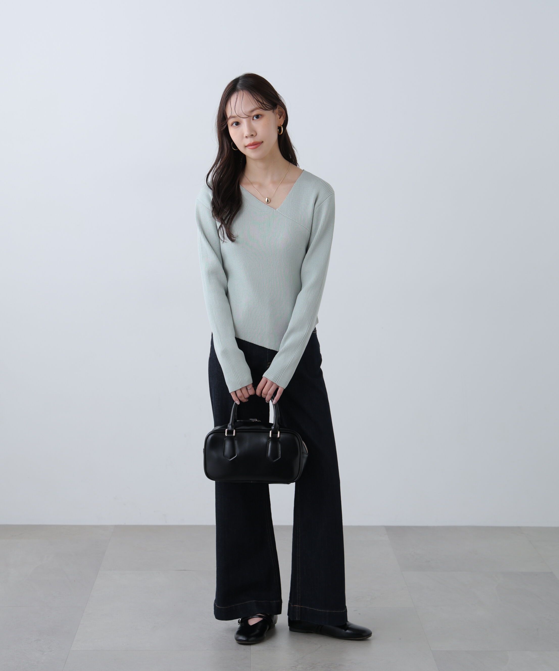  「〈MFM〉アシメVネックニット」|ニット・セーター|