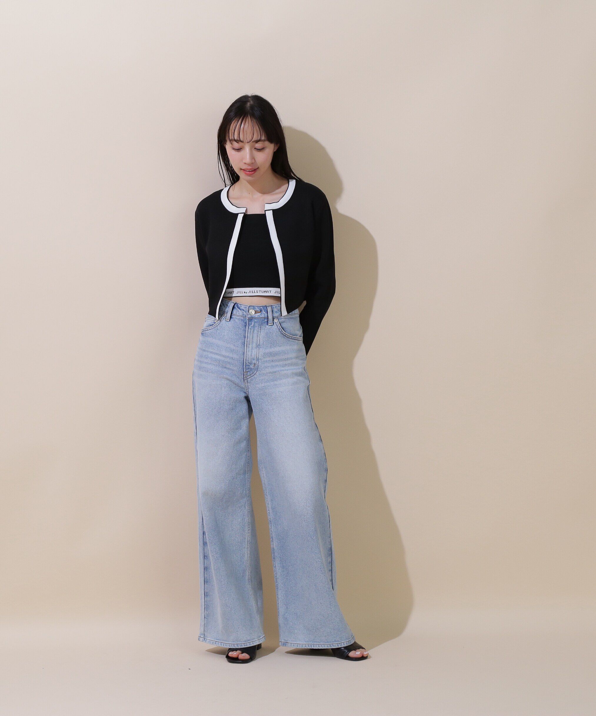  「◇ロゴジャガードビスチェアンサンブル　WEB限定カラー：ピンク」|ニット・セーター|