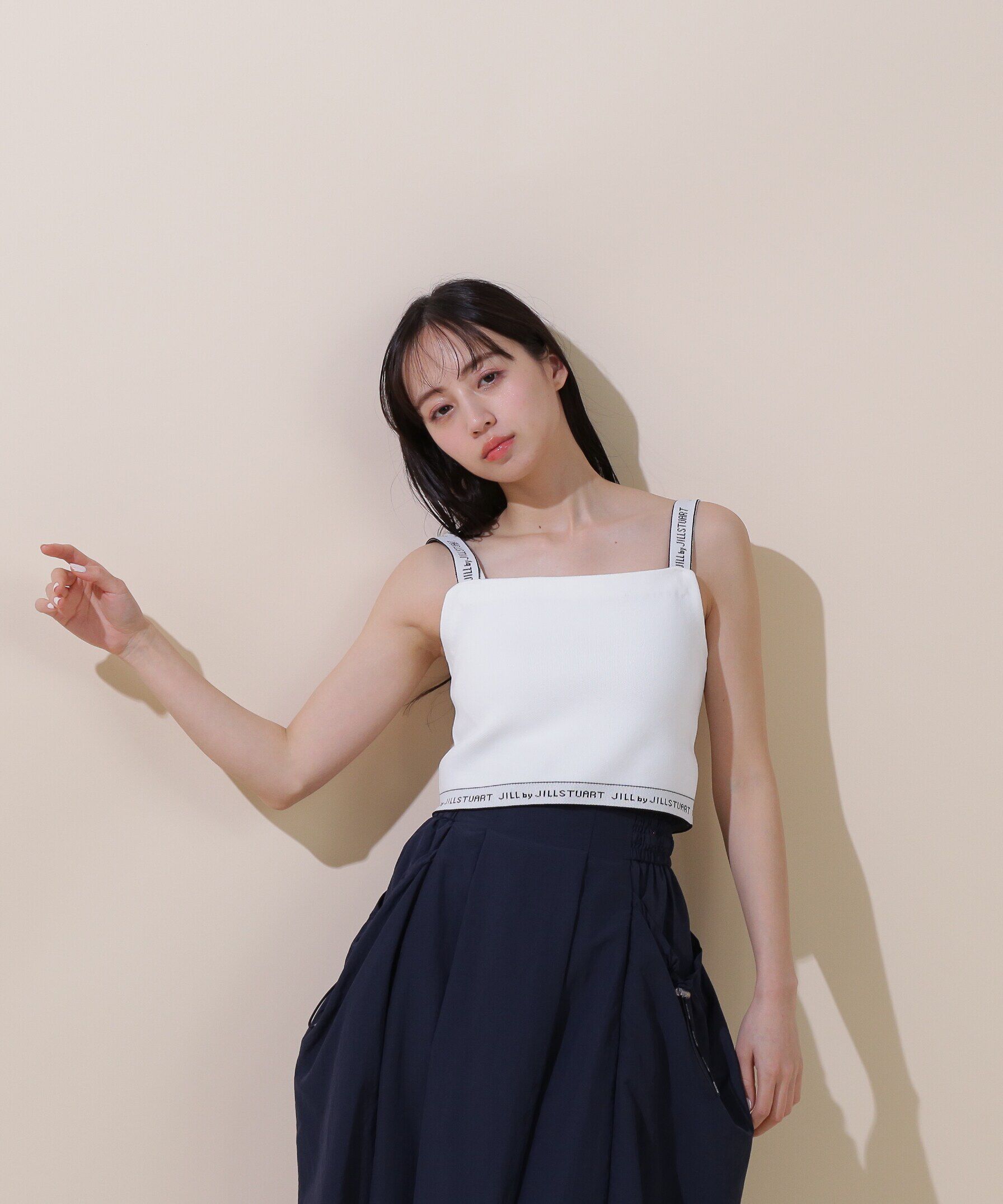  「◇ロゴジャガードビスチェアンサンブル　WEB限定カラー：ピンク」|ニット・セーター|