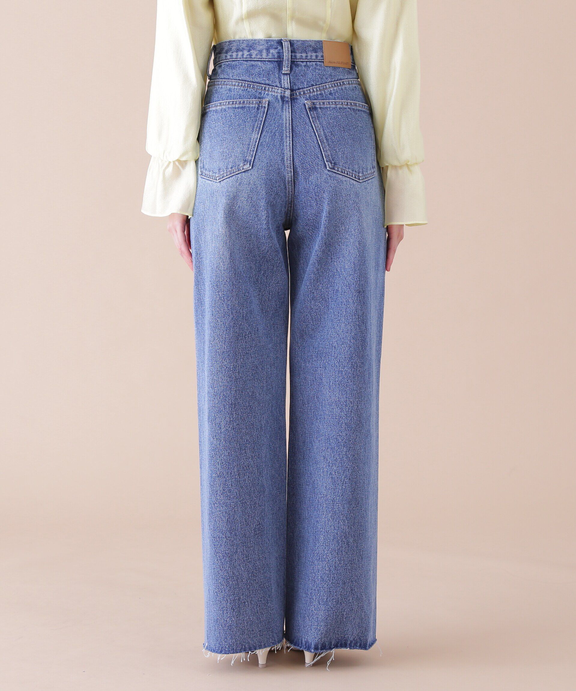  「ダメージデニムスリットワイドパンツ」|その他|