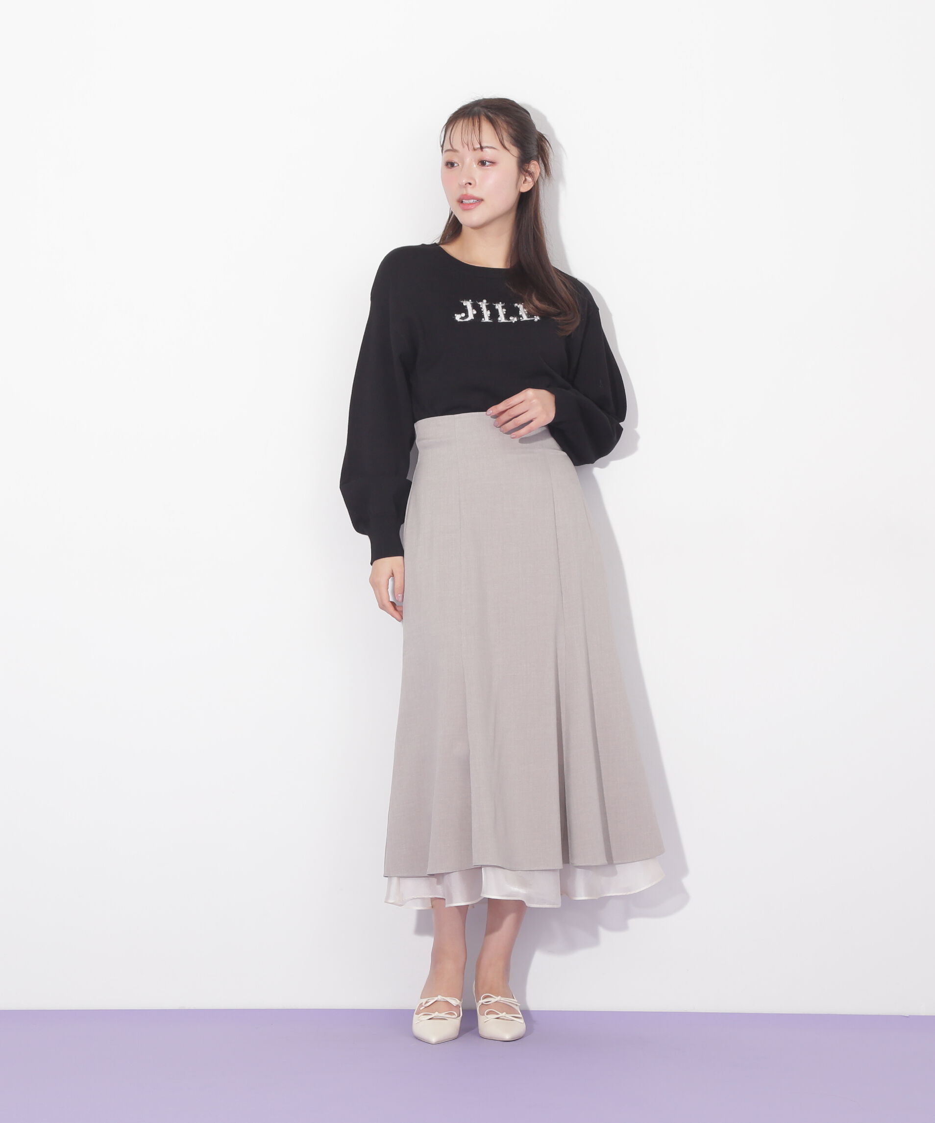  「ファンシーヤーンビジューロゴニット」|ニット・セーター|