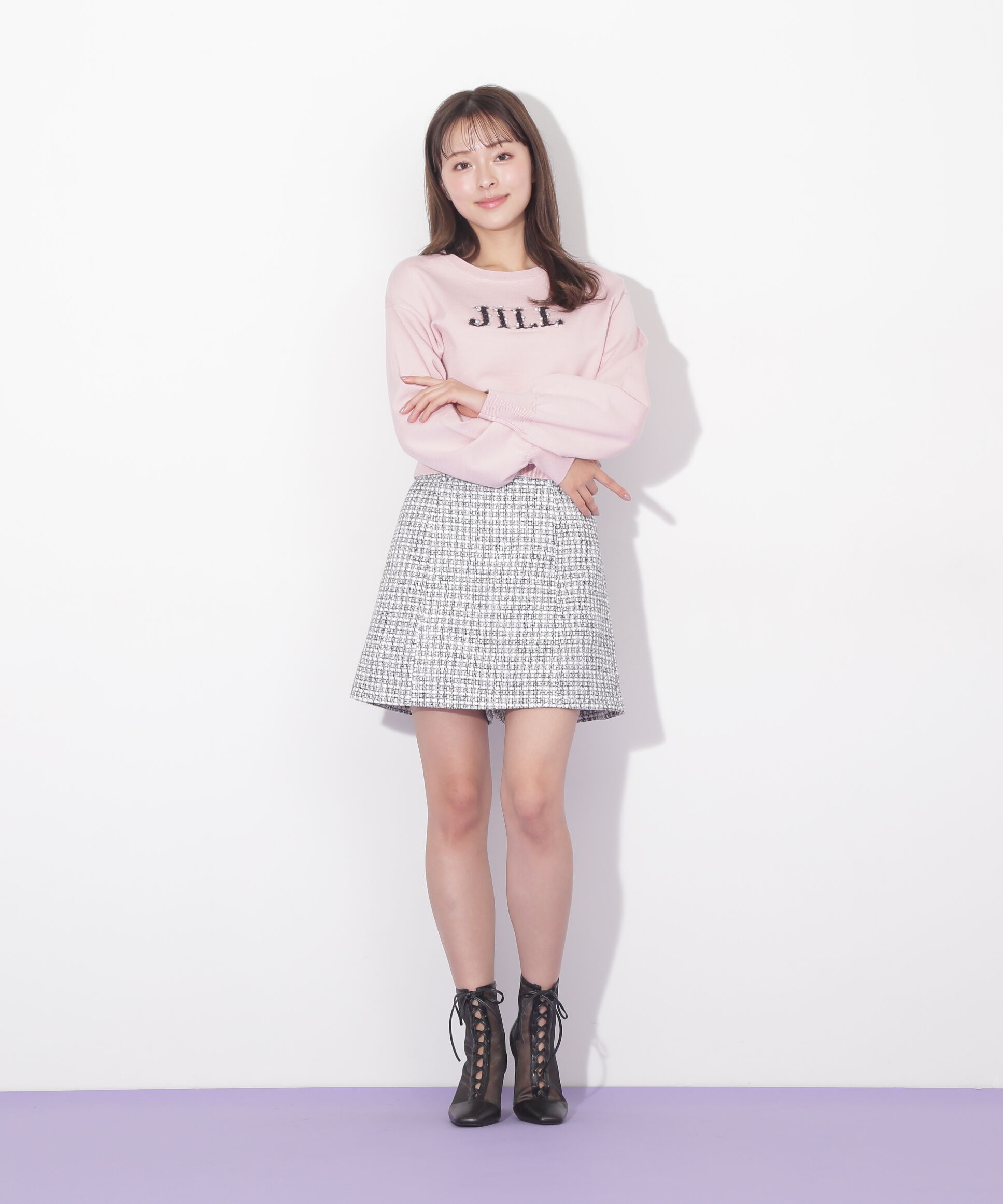  「ファンシーヤーンビジューロゴニット」|ニット・セーター|