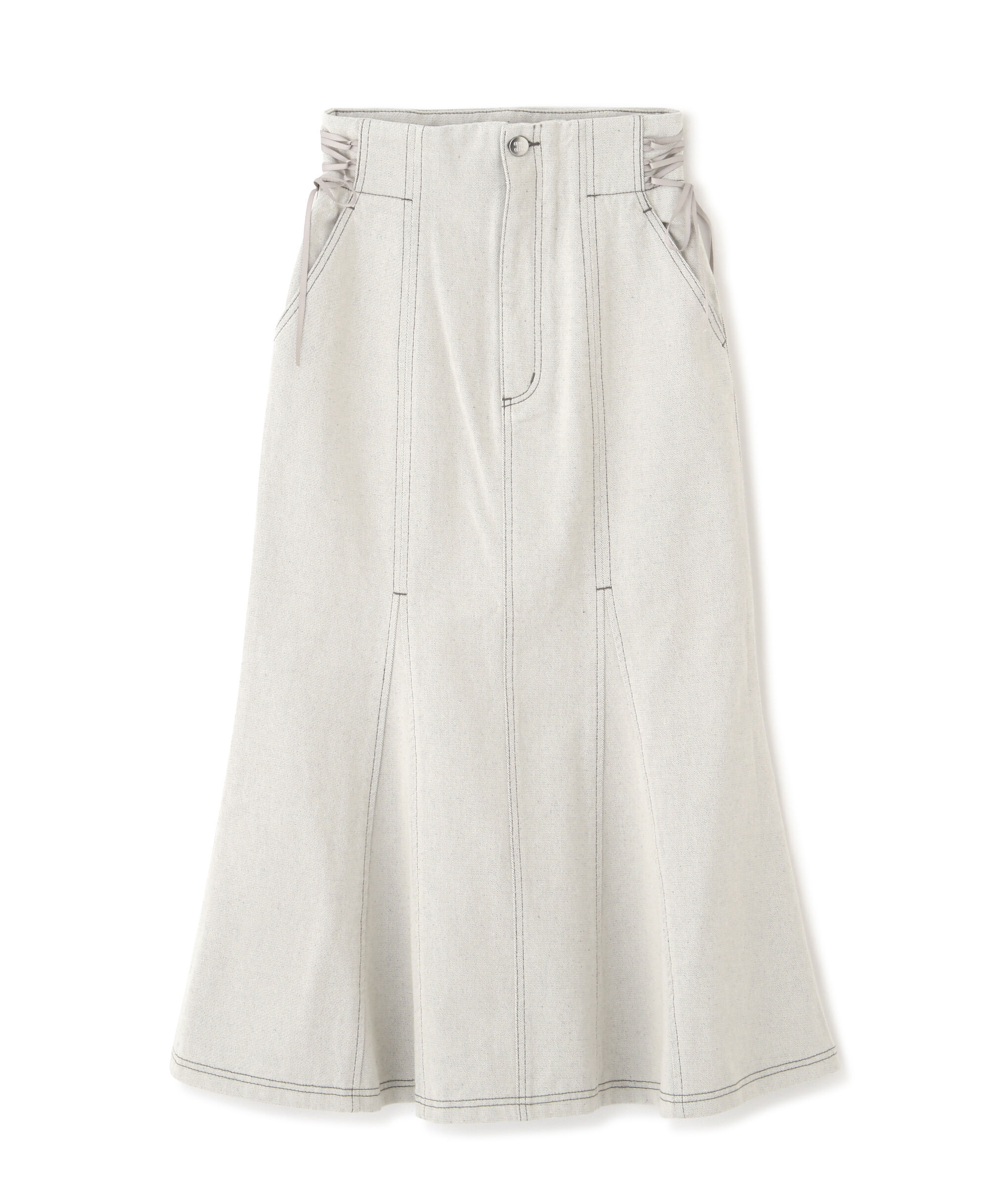  「サイドレースアップデニムマーメイドスカート」|スカート|