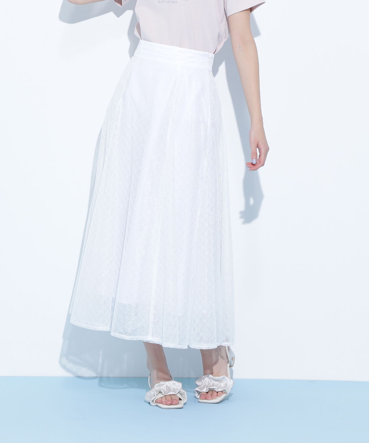  「シャイニーレースフレアスカート」|スカート|