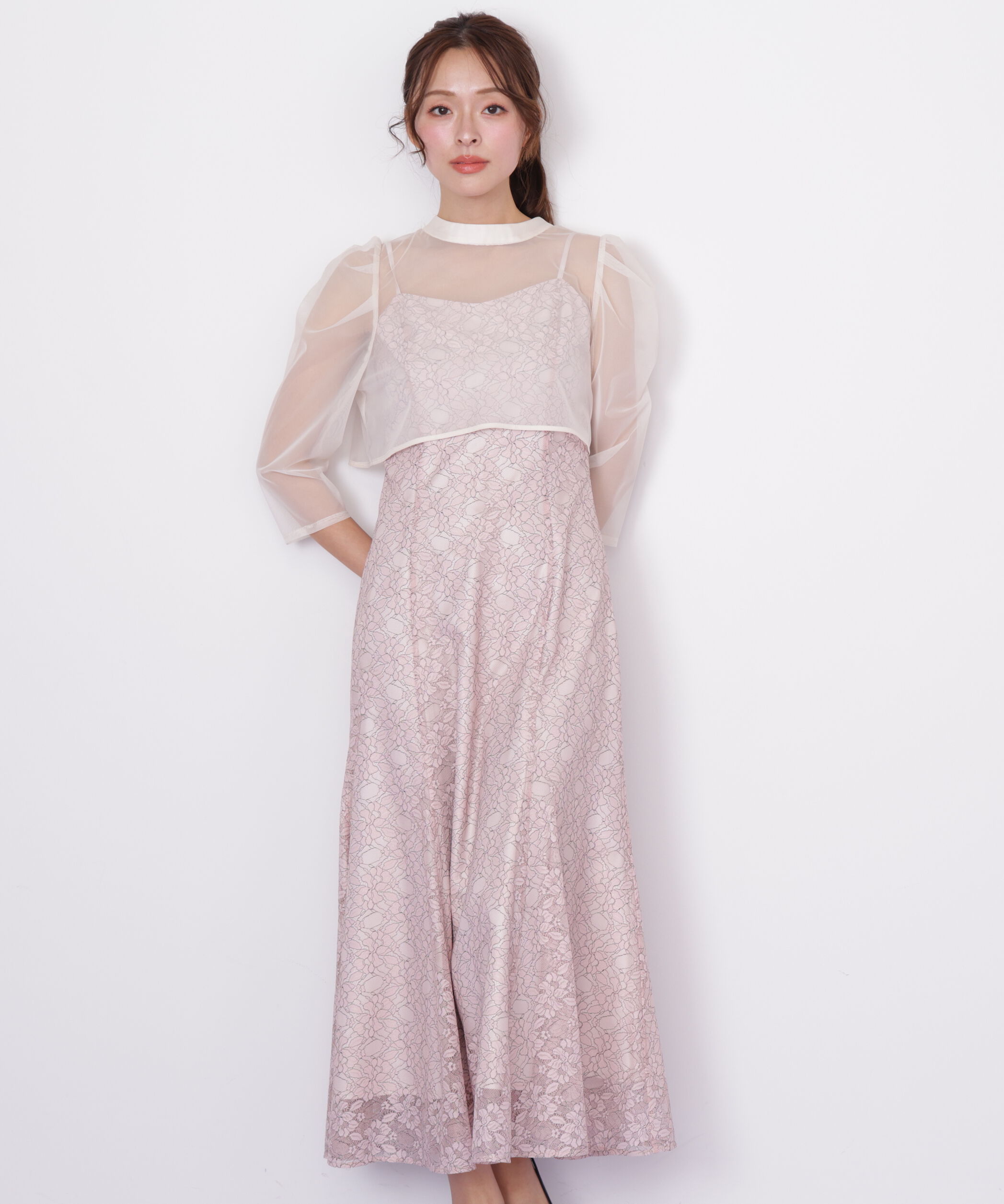  「レイヤードレースキャミワンピース」|ワンピース|